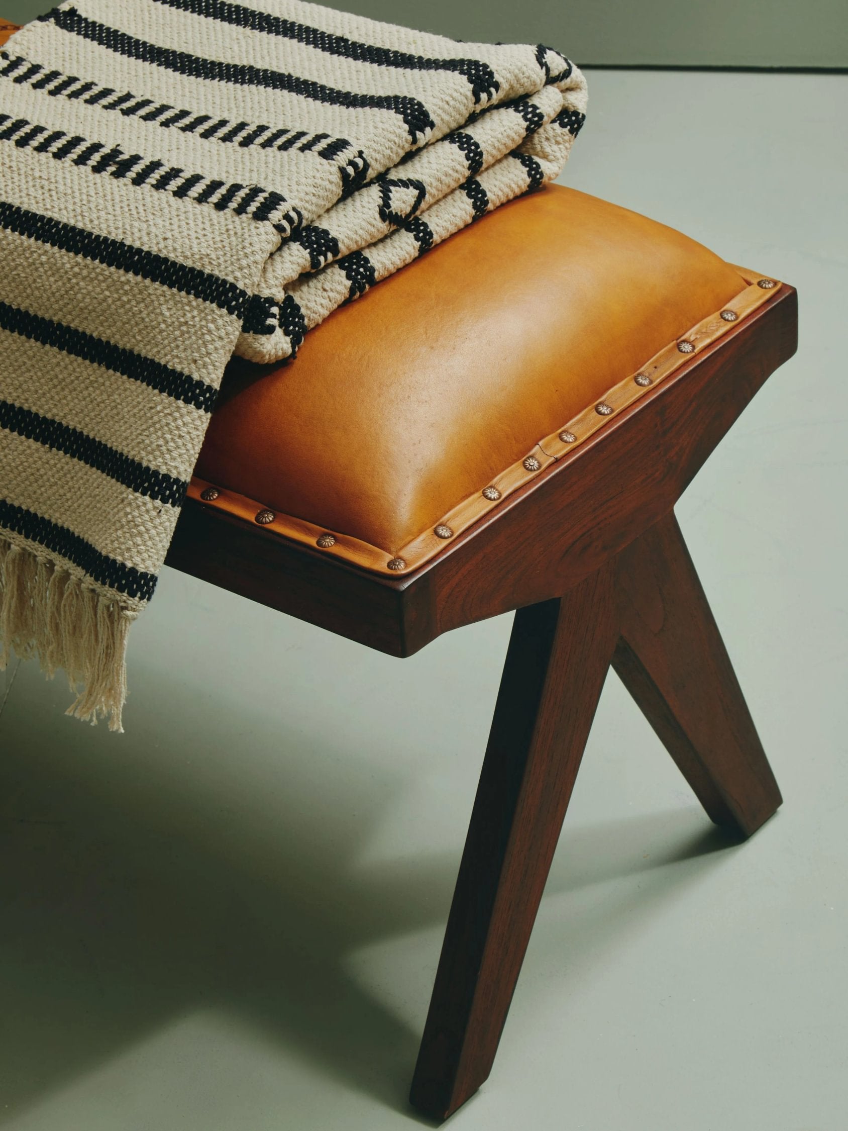 Kalahari Tan Leather Bench