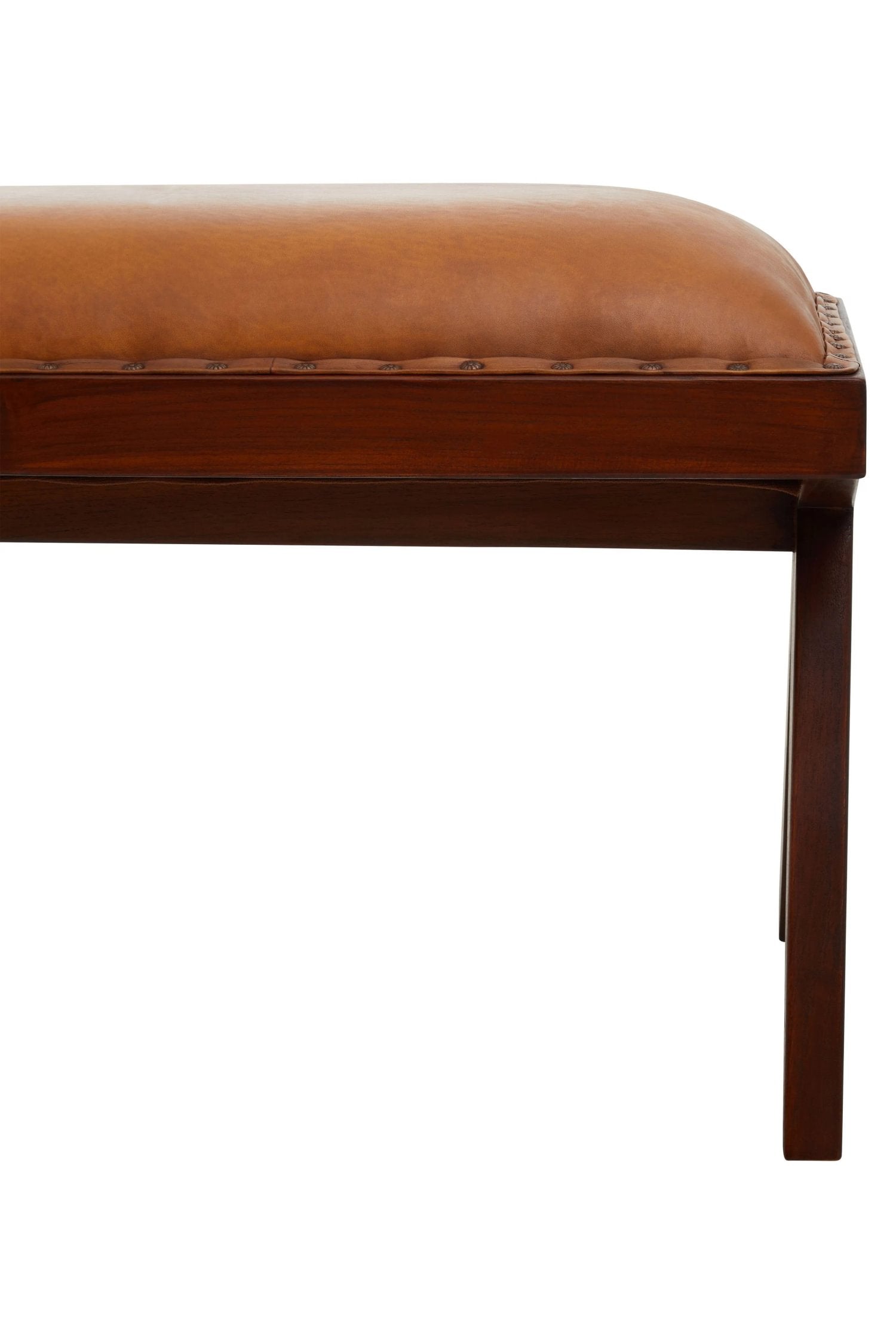 Kalahari Tan Leather Bench