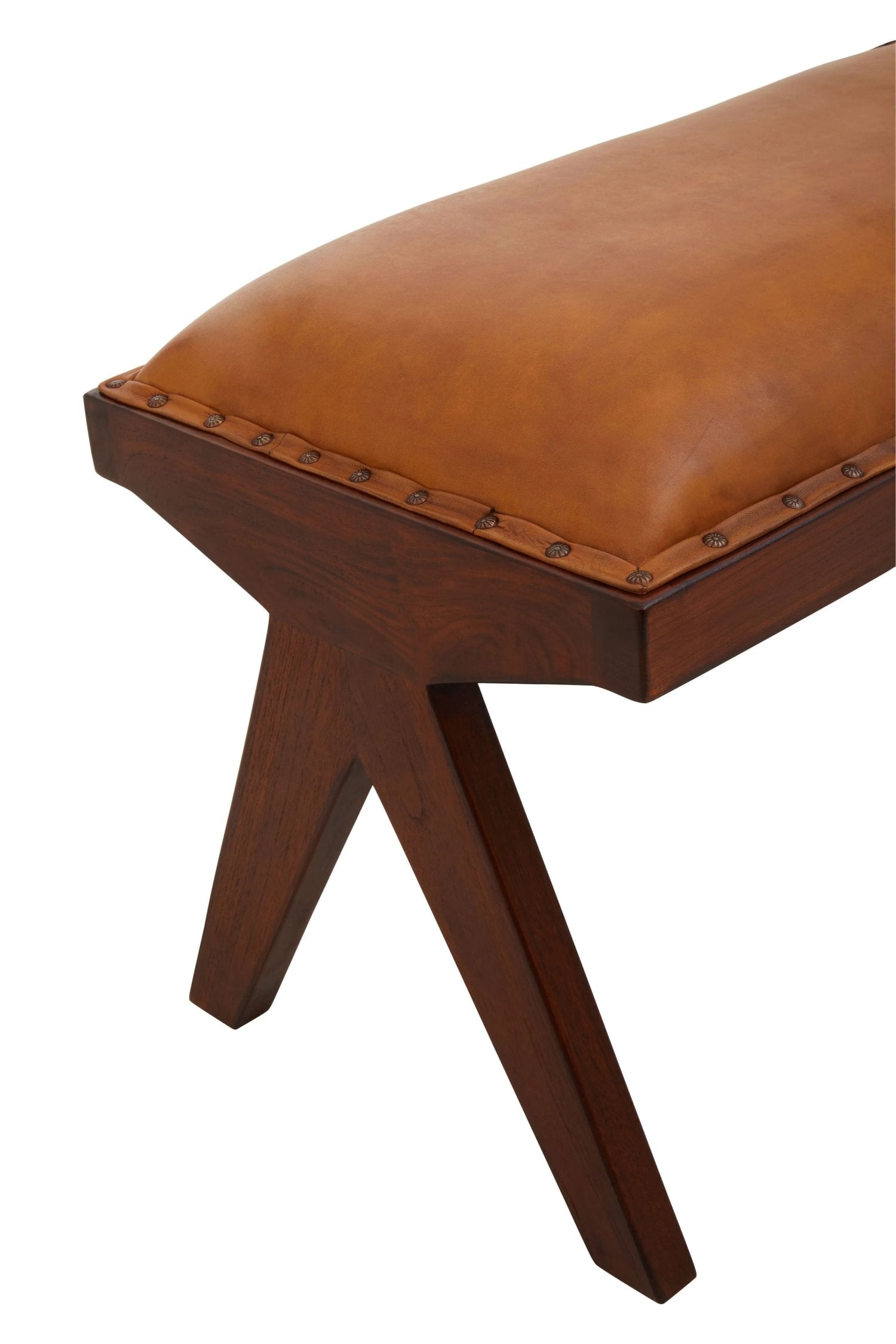 Kalahari Tan Leather Bench