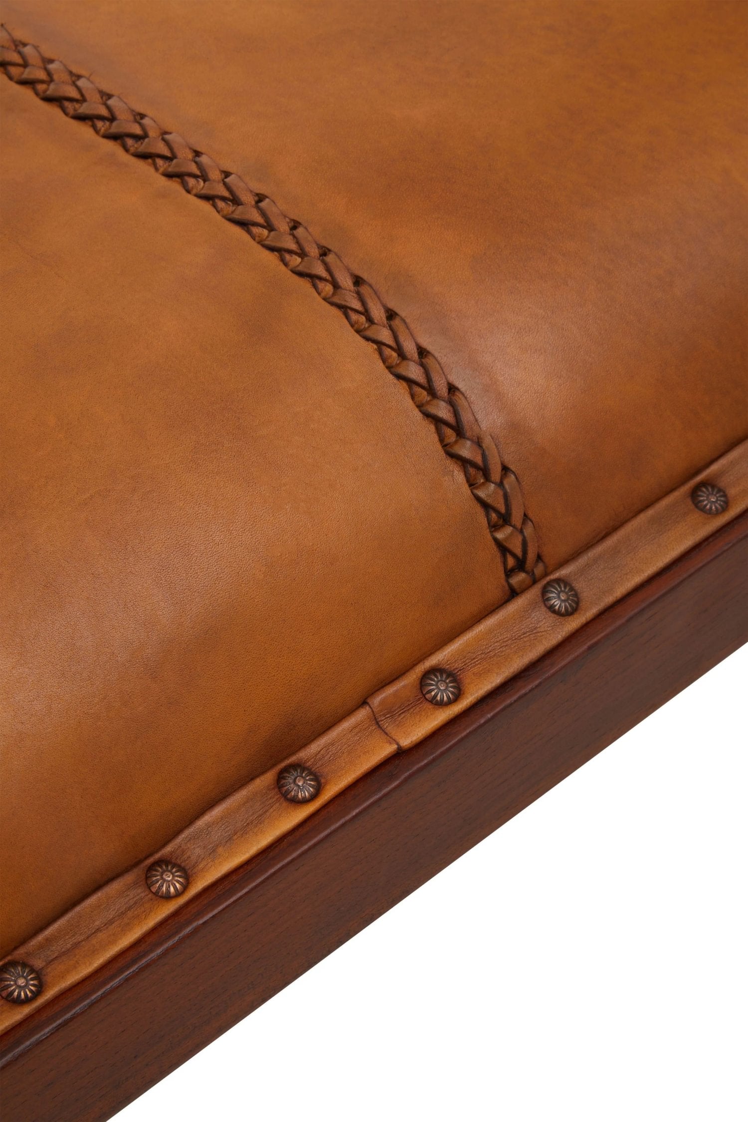 Kalahari Tan Leather Bench