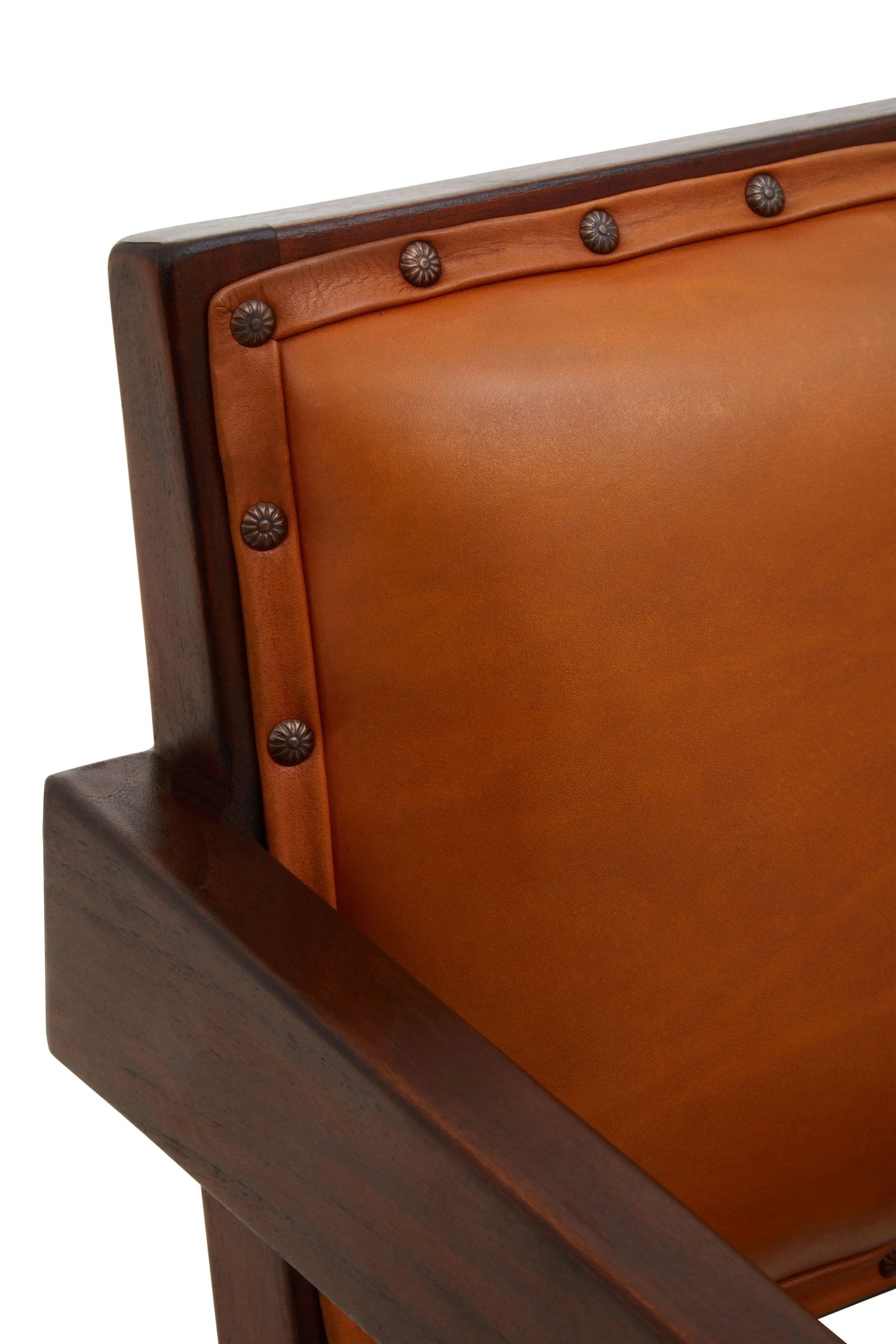 Kalahari Tan Leather & Teak Frame Dining Chair