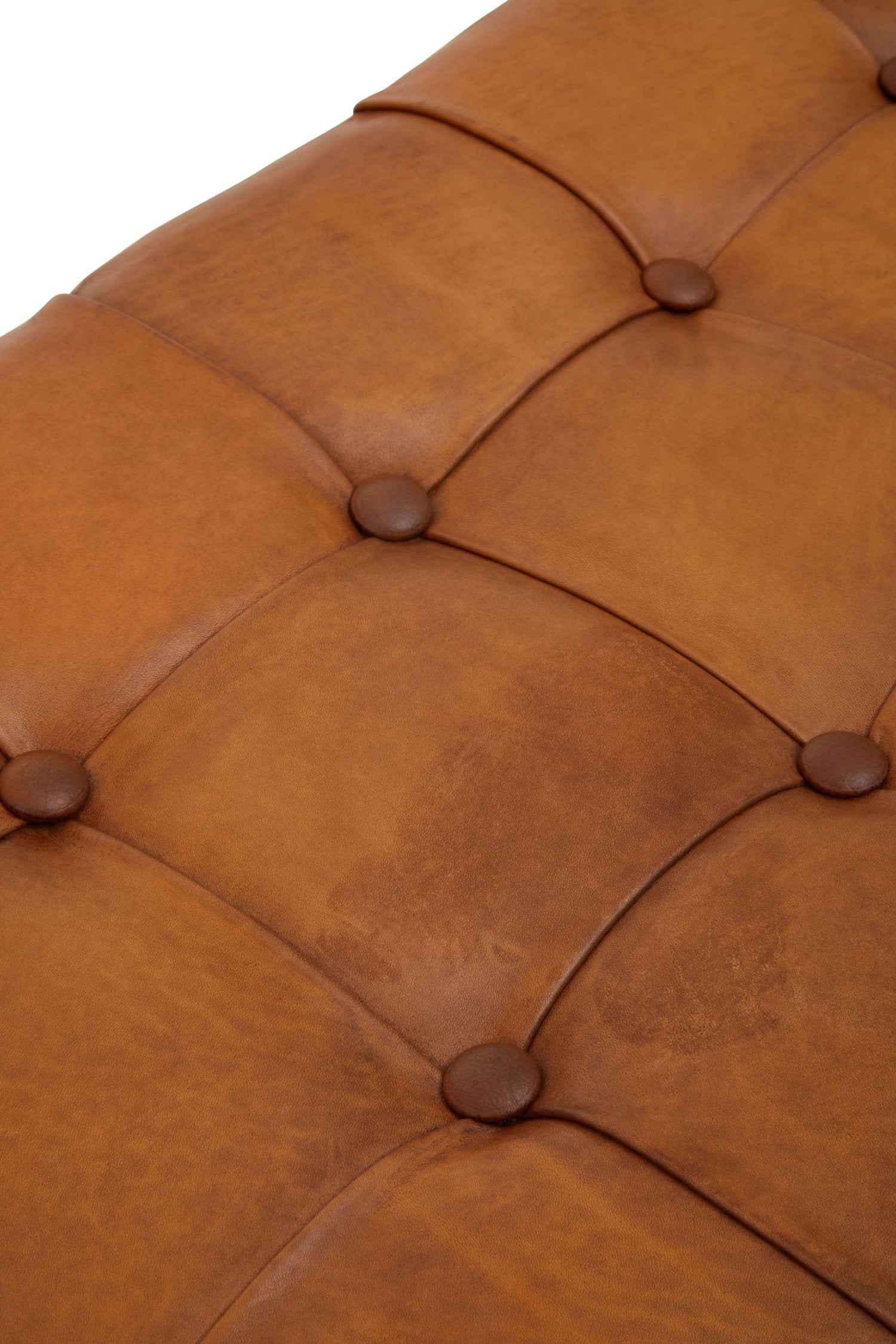 Kalahari Brown Leather & Cedar Wood Bench