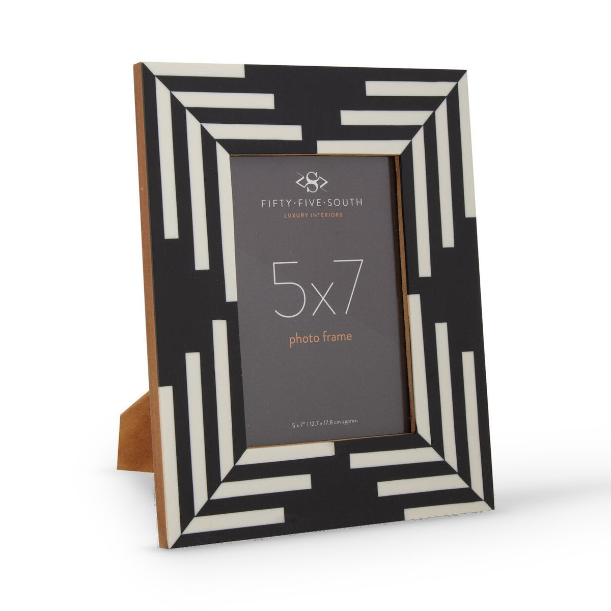 Marbs 5x7 Black & White Stripe Photo Frame
