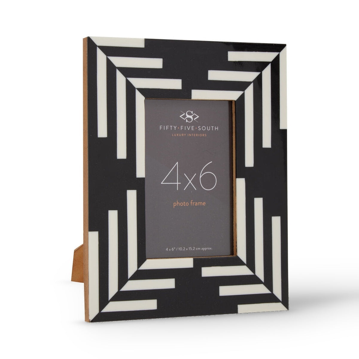 Marbs 4x6 Black & White Stripe Photo Frame