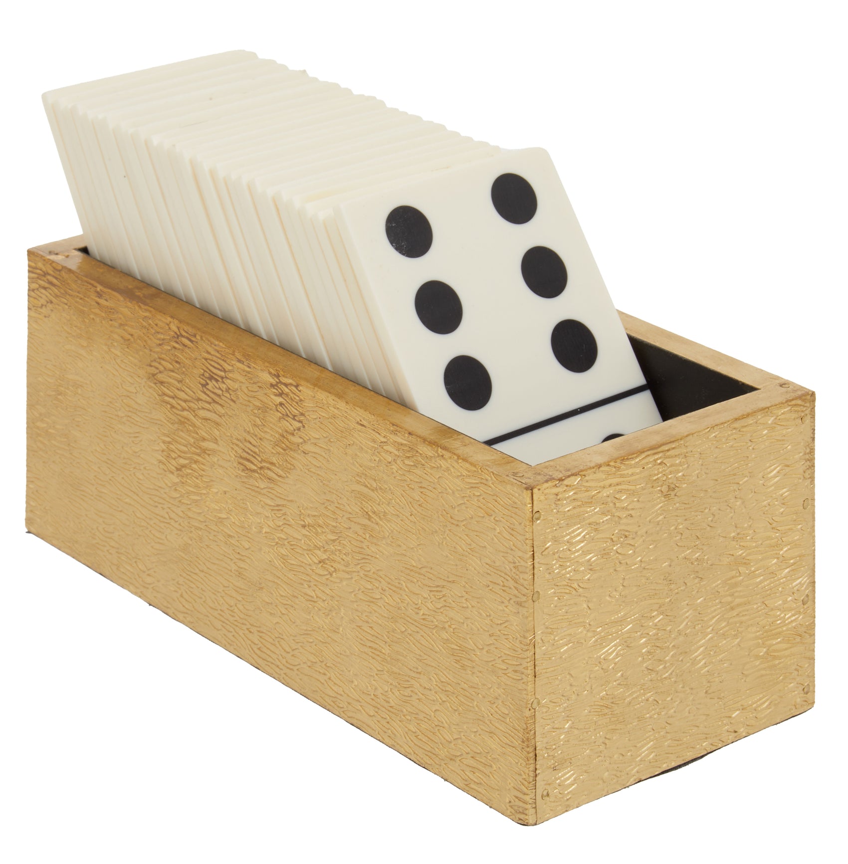 Terrence Games White & Gold Domino Set