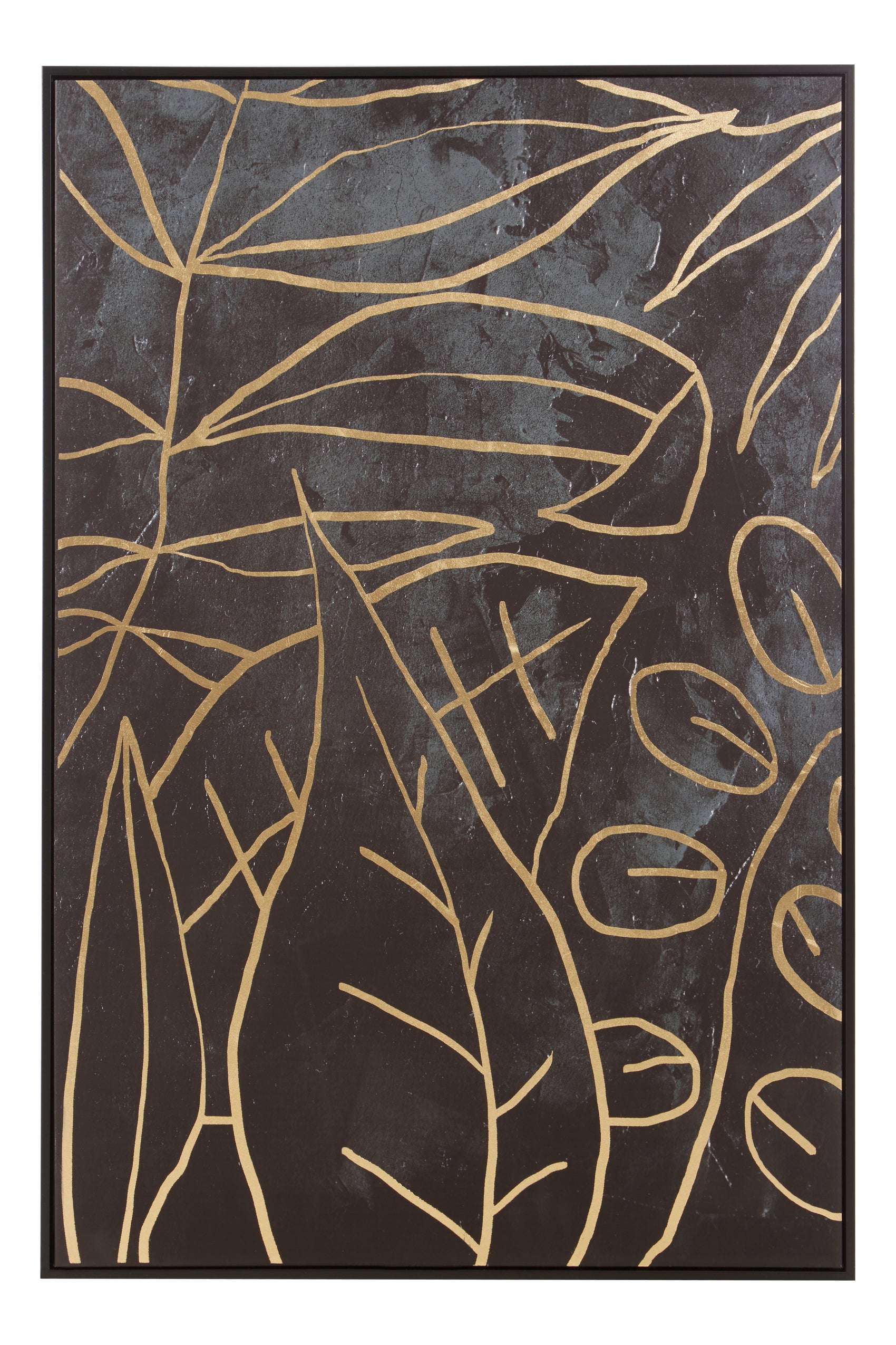 Noah Black & Gold Canvas Wall Art