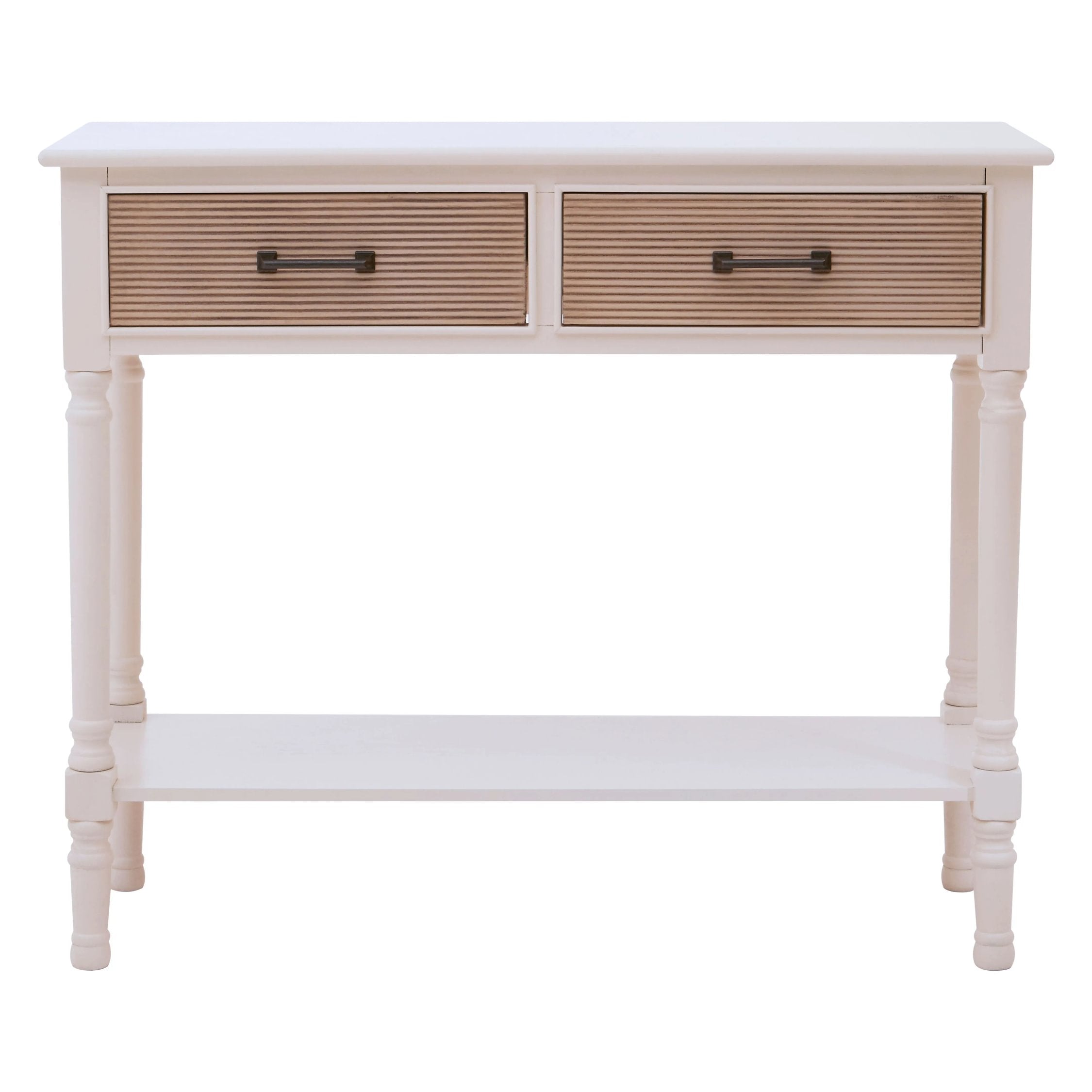Chelsea White Wood 2 Drawer Console Table 90 x 33 x 75cm