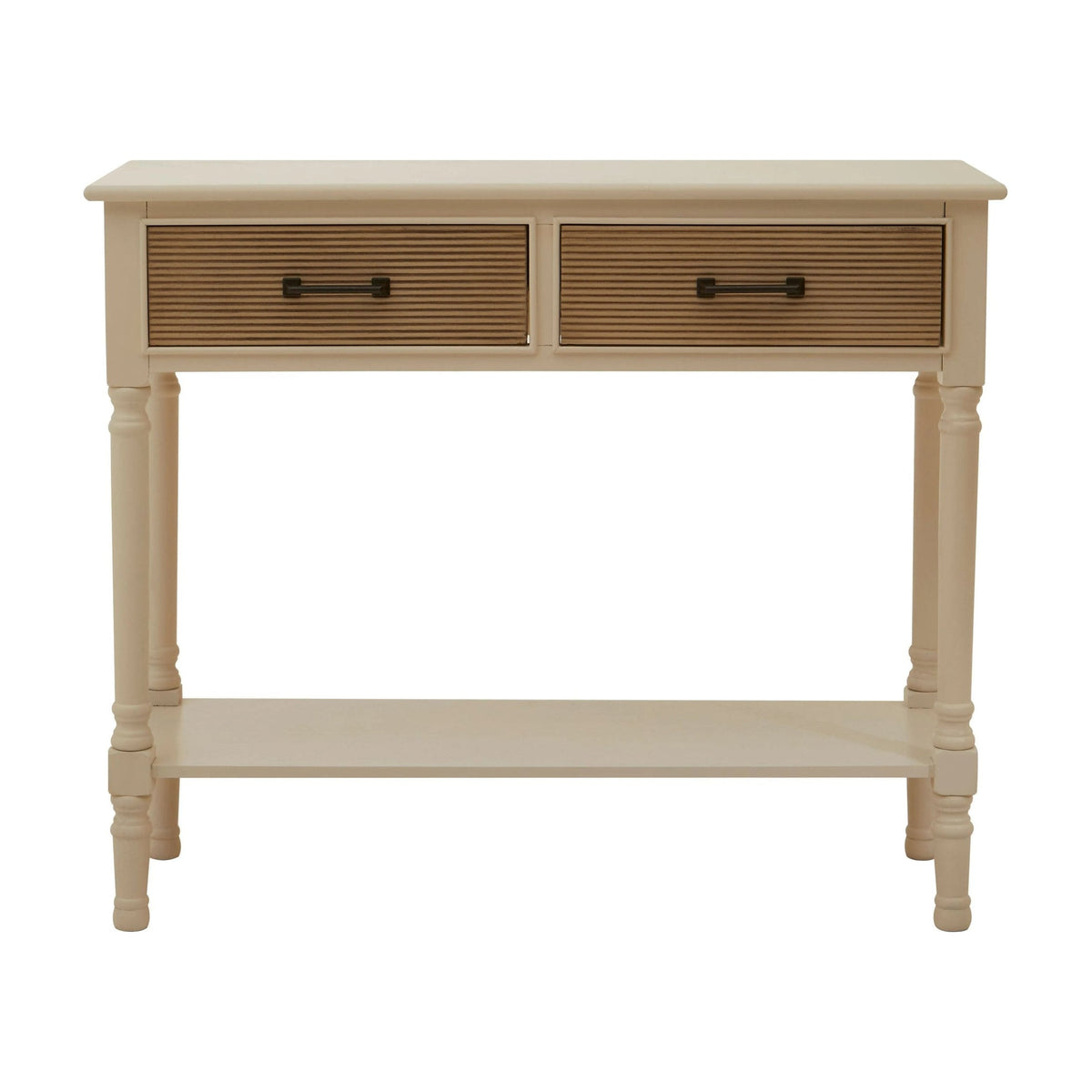 Chelsea White Wood 2 Drawer Console Table 90 x 33 x 75cm