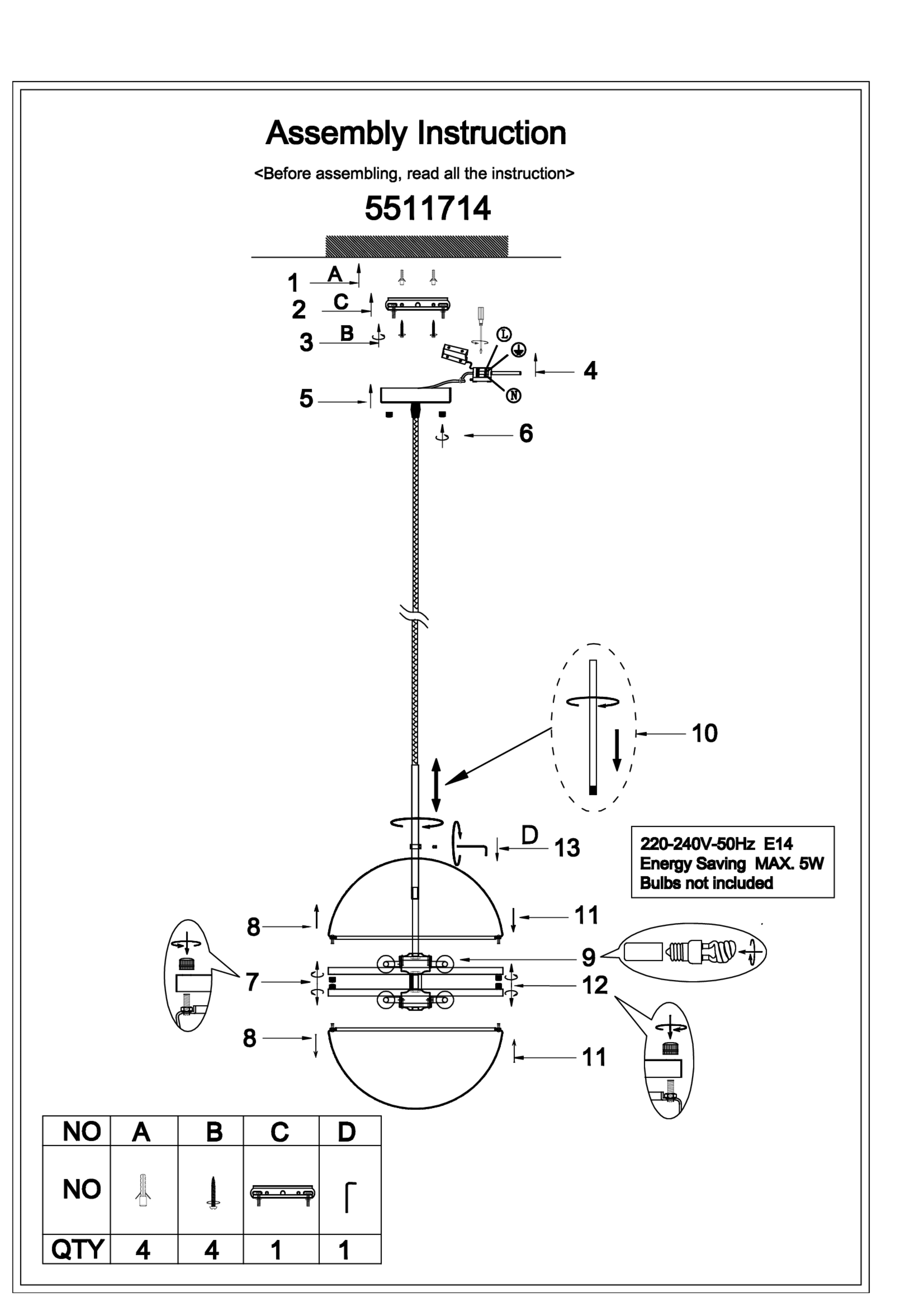 Abira Matte Black Pendant Light