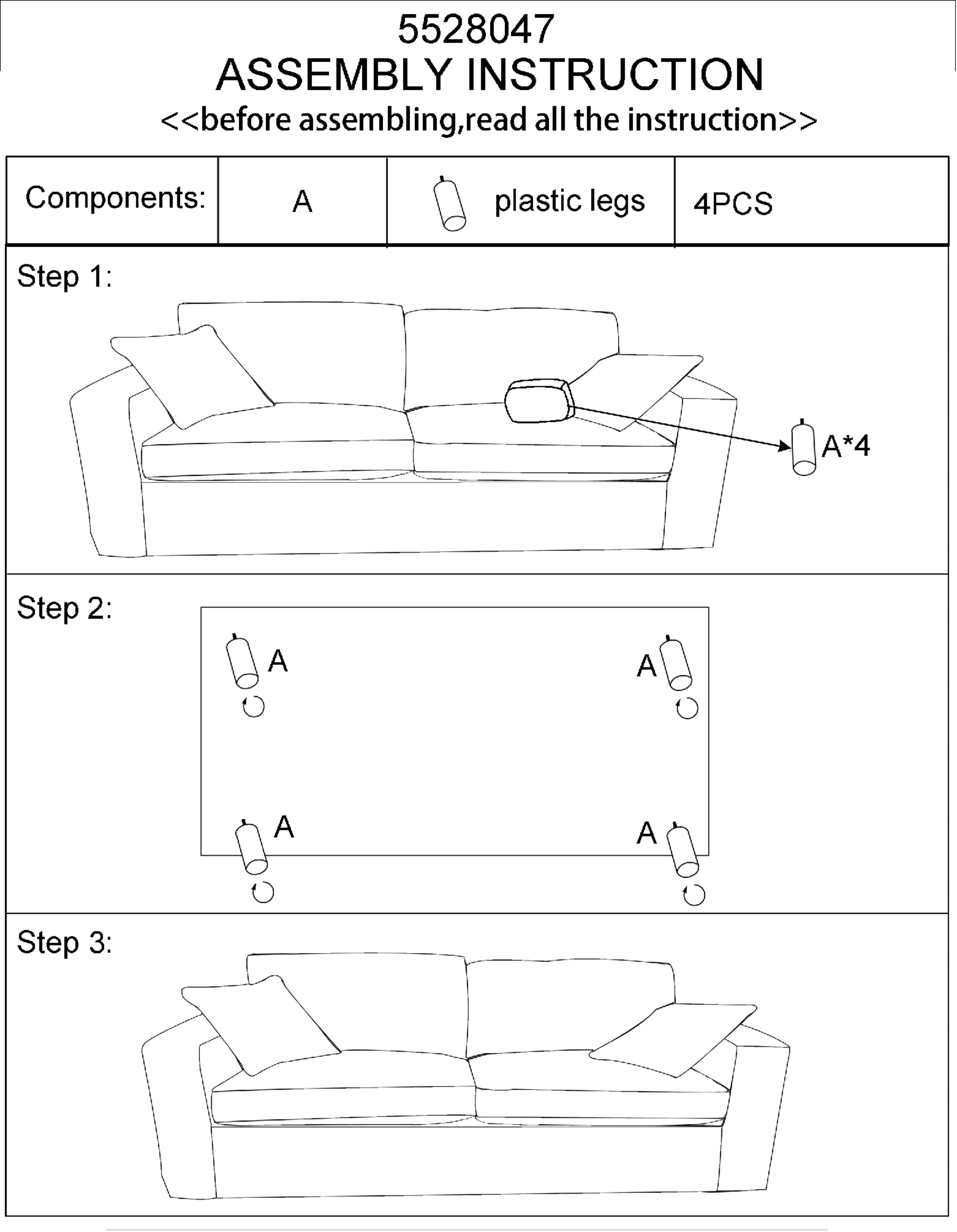 Almore Cream Fabric Sofa | 2 Seater