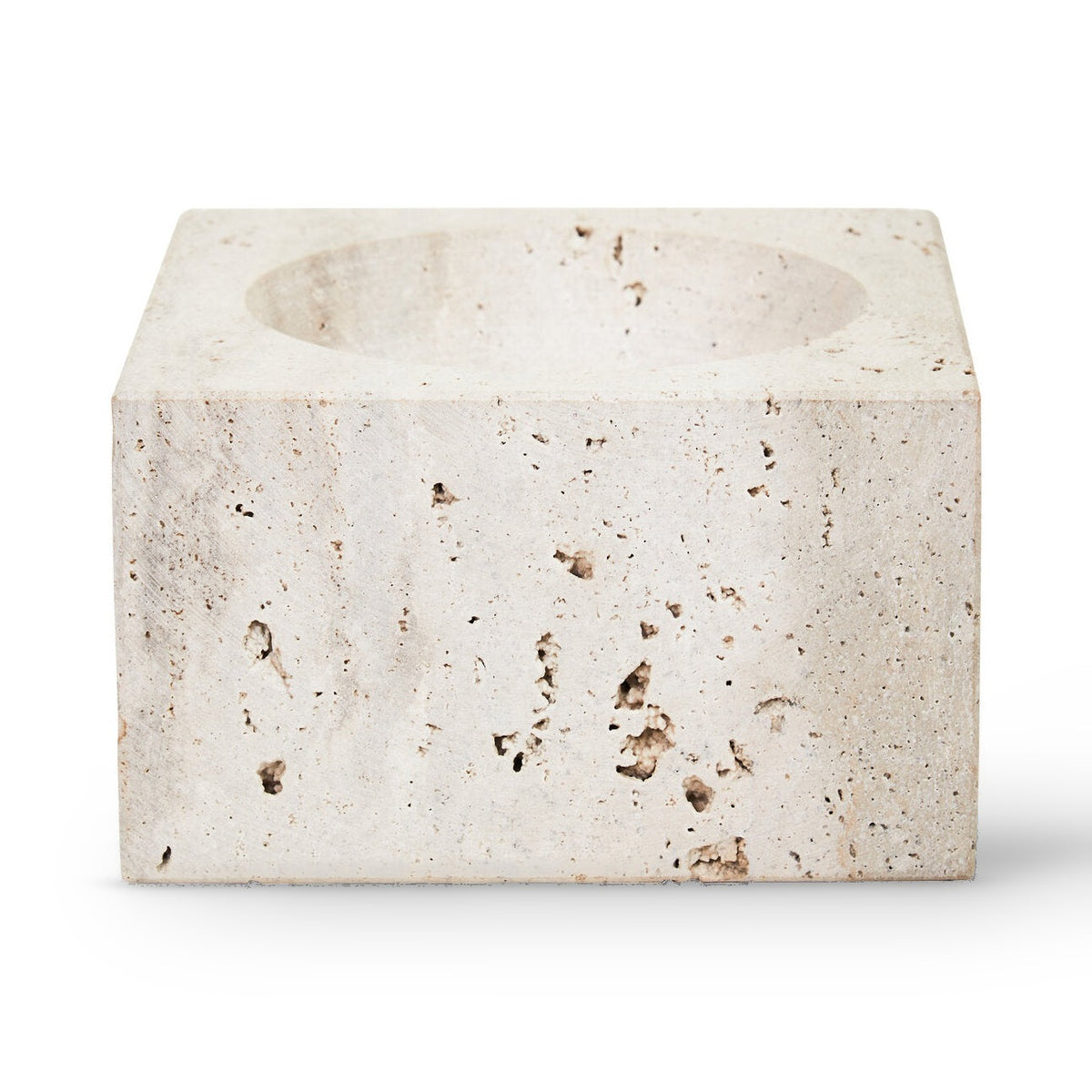Amo Travertine Square Decorative Bowl