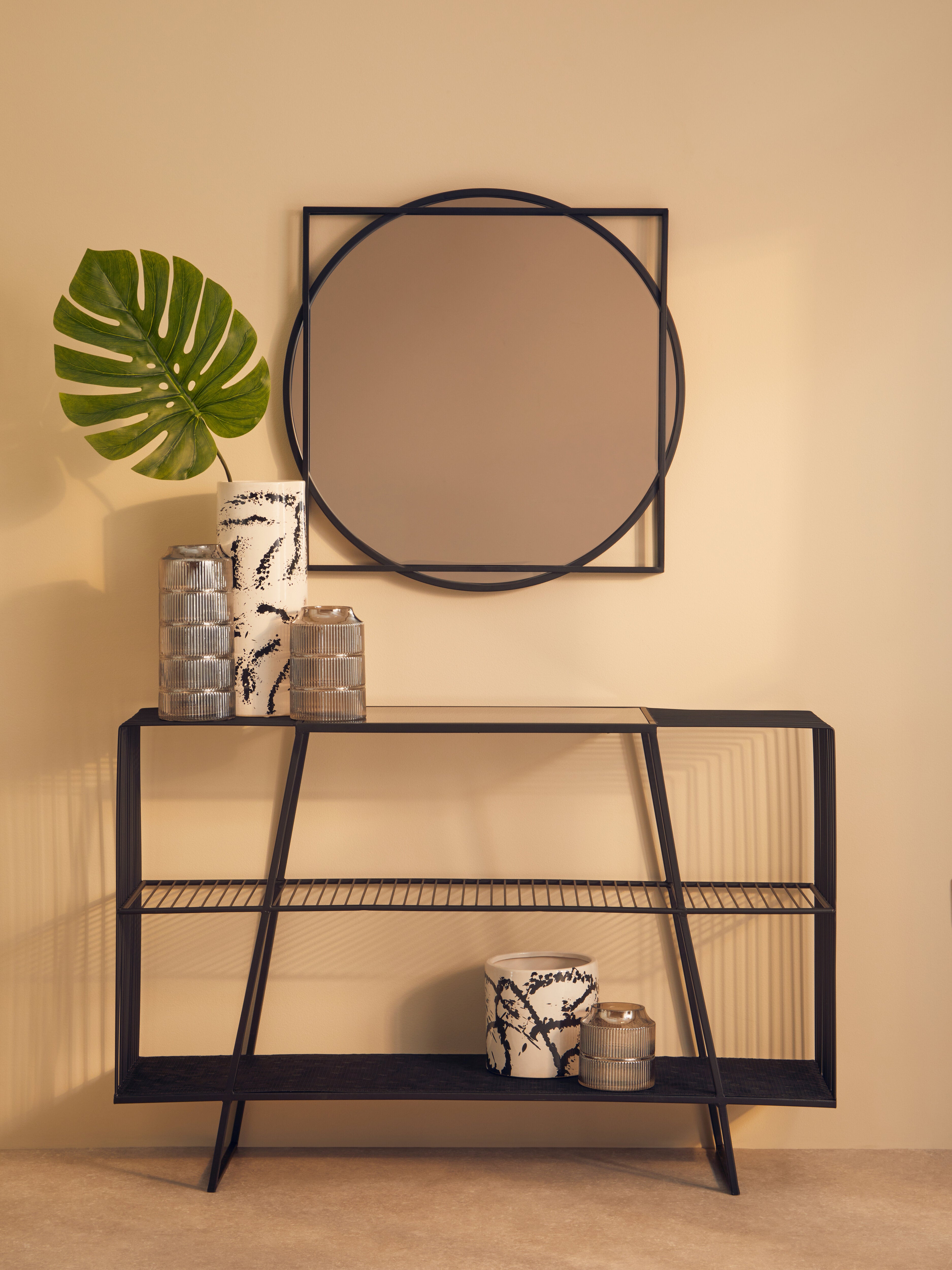 Agnes Black & White Splash Ceramic Planter | Large