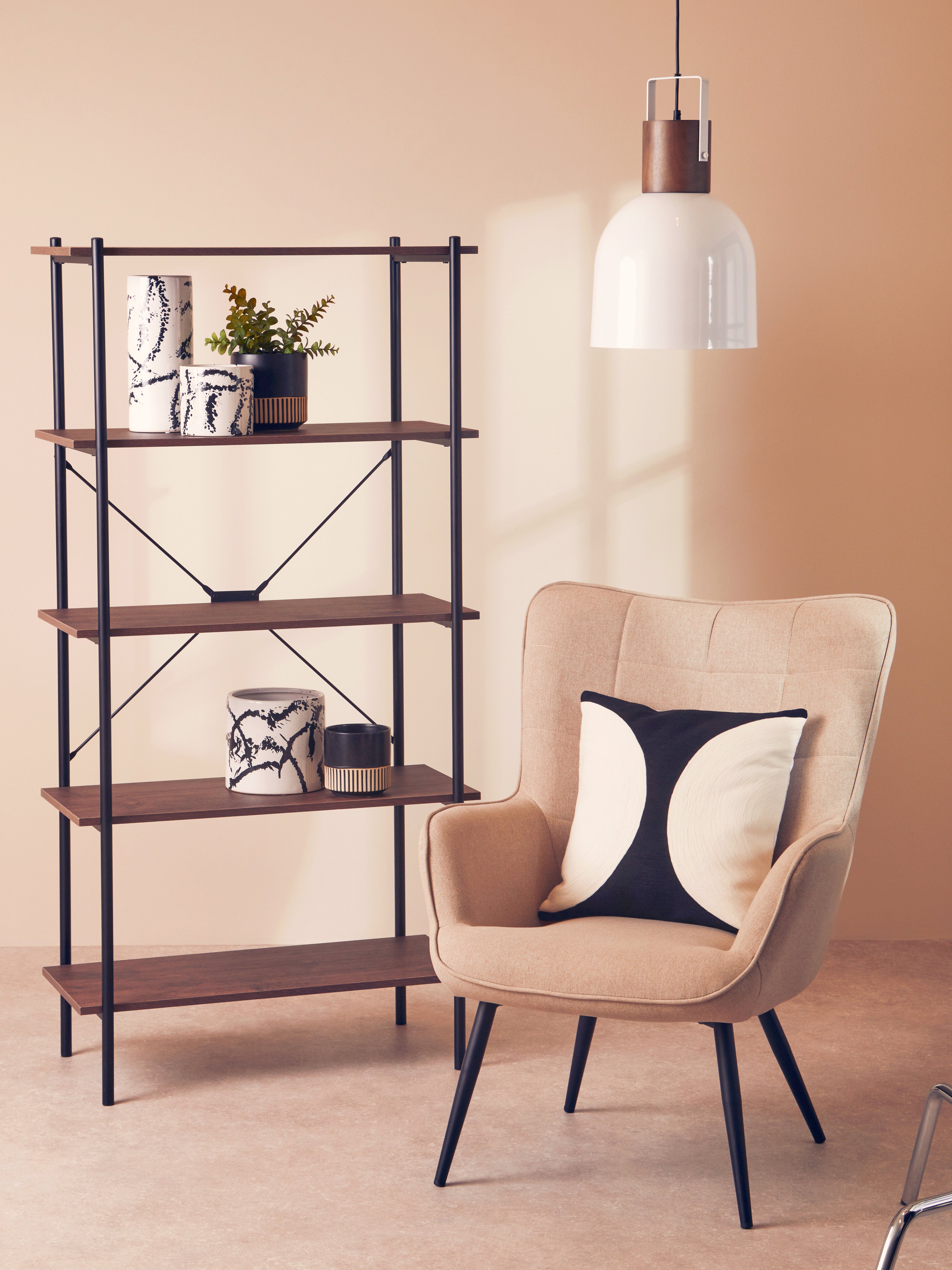 Agnes Black & White Splash Ceramic Planter | Large