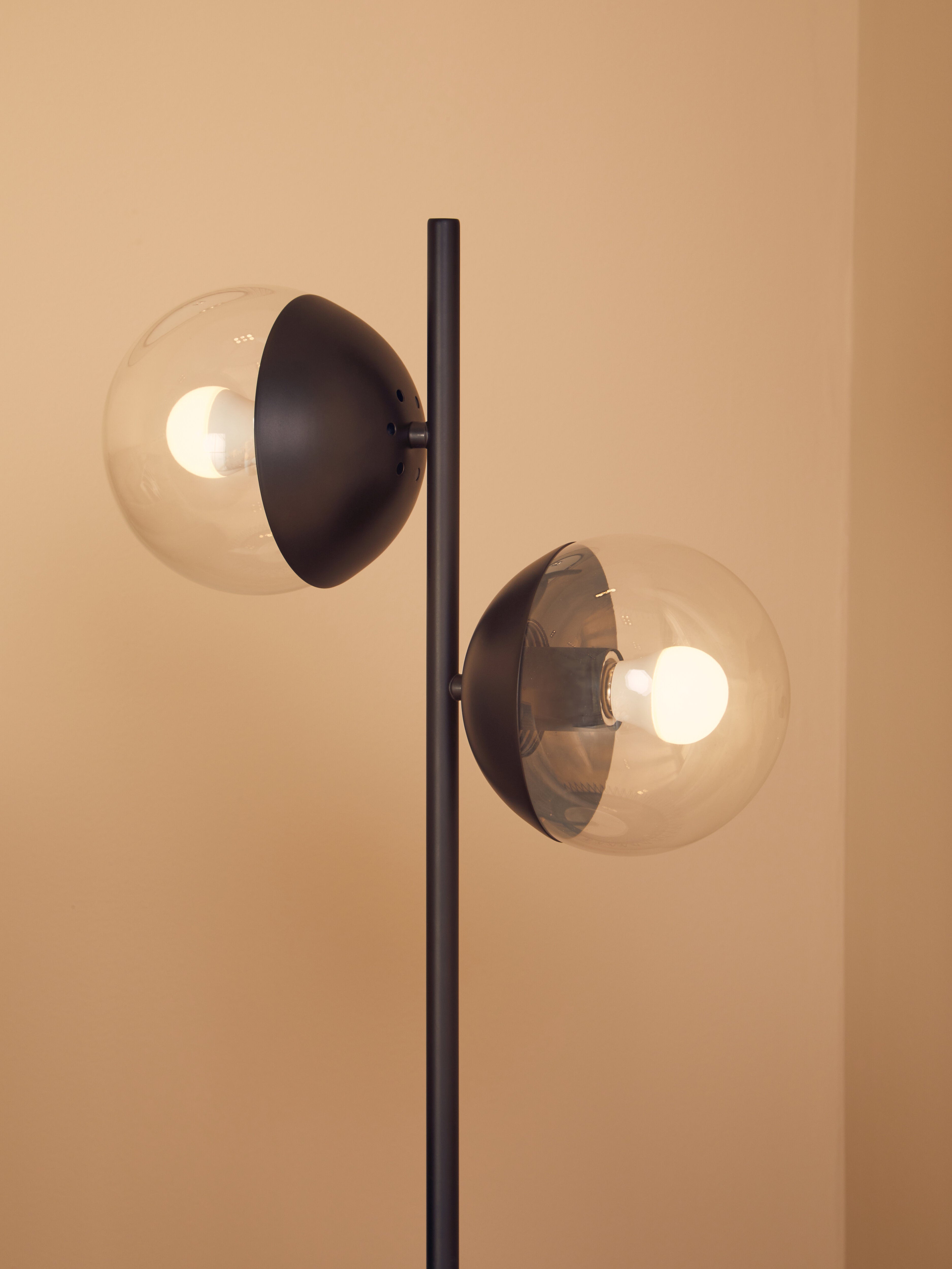 Kidston Black Finish Metal 2 Light Table Lamp