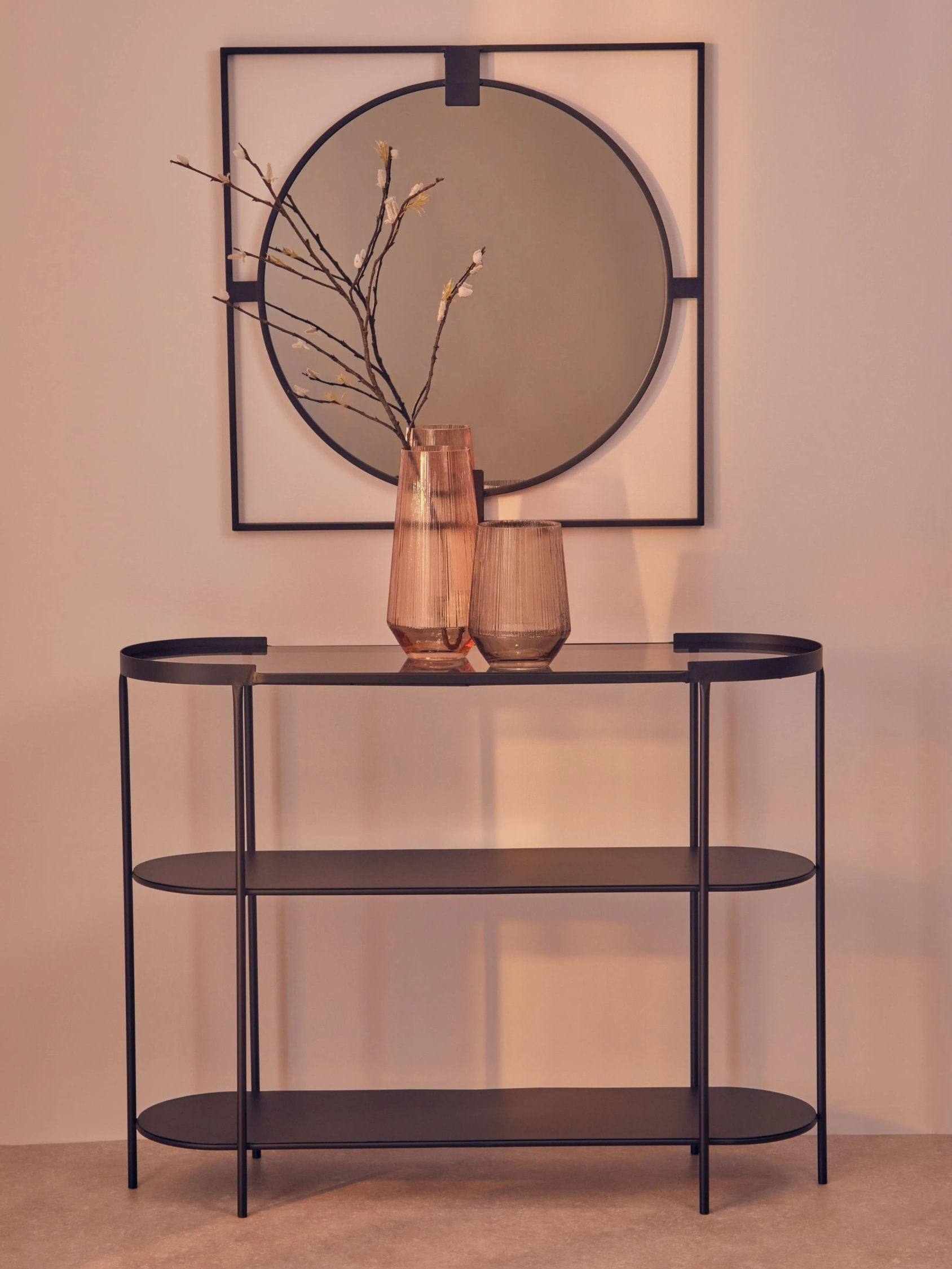 Prism Large Light Amber Glass Vase