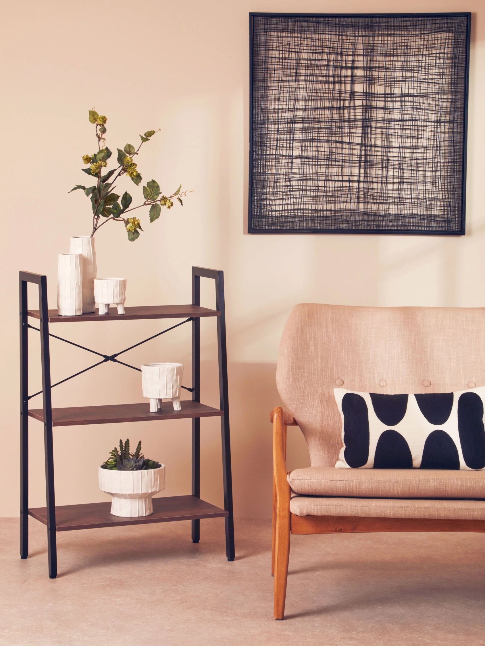 Linea Metal Cross Wires Design Wall Art