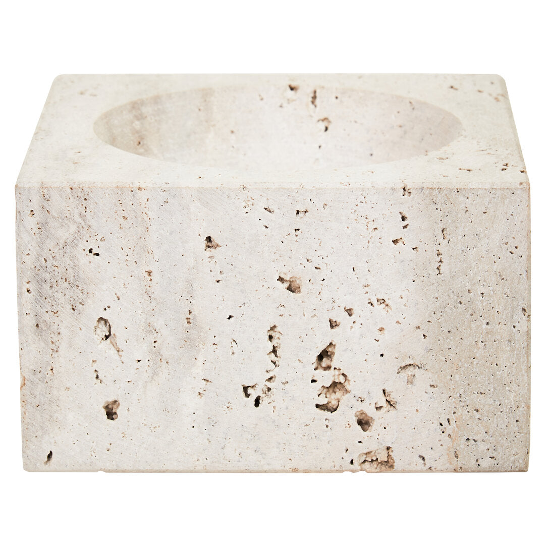 Amo Travertine Square Decorative Bowl