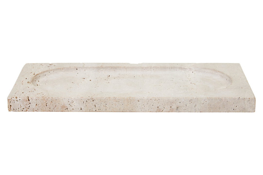 Amo Travertine Rectangular Decorative Tray