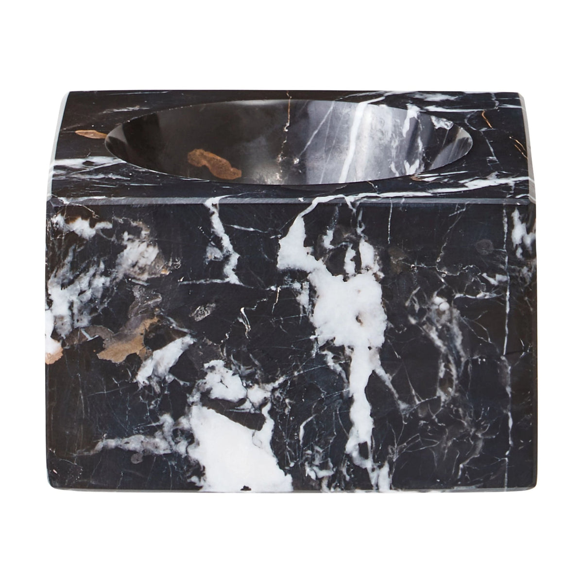 Siena Square Black & Gold Marble Bowl