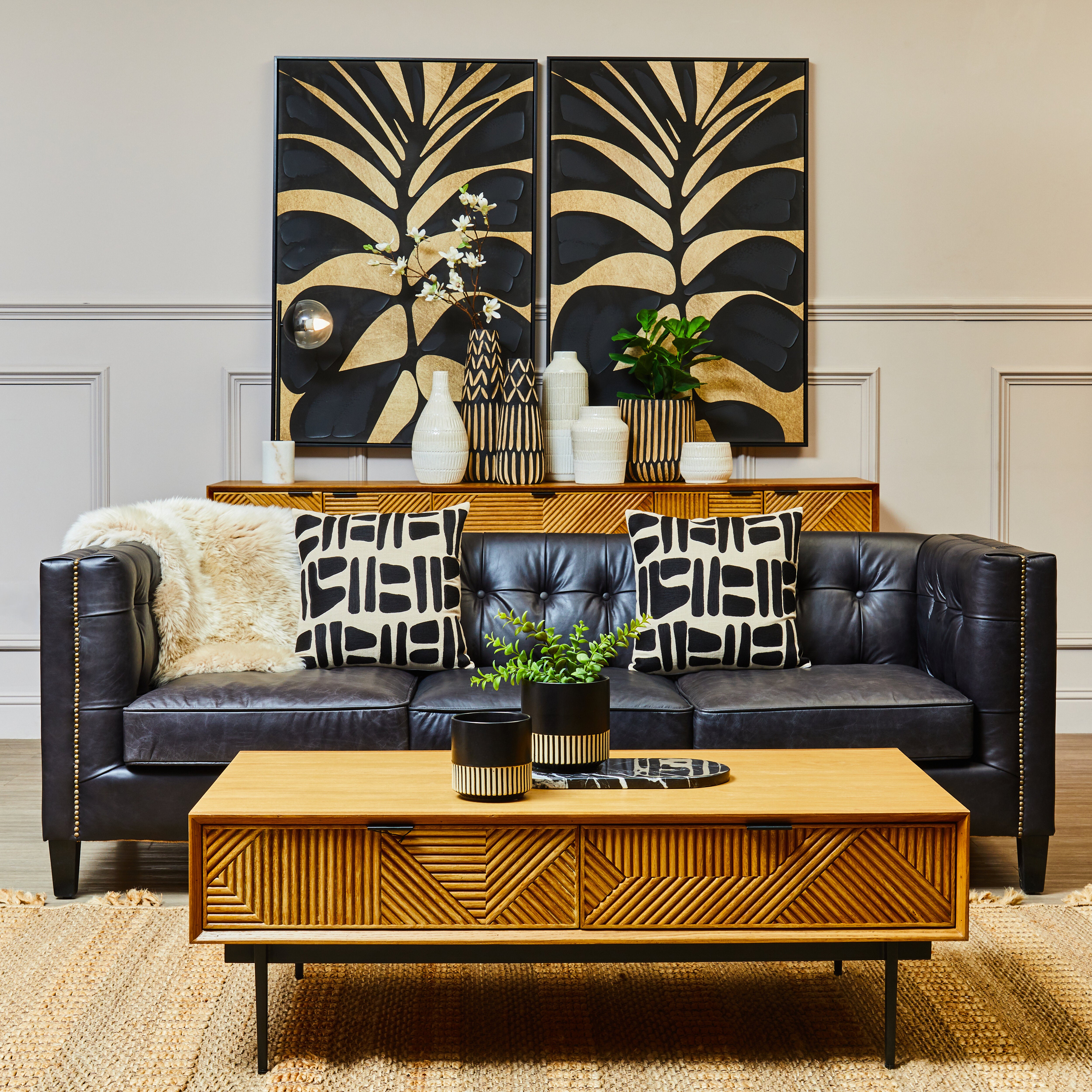 Kidston Black Finish Metal Table Lamp