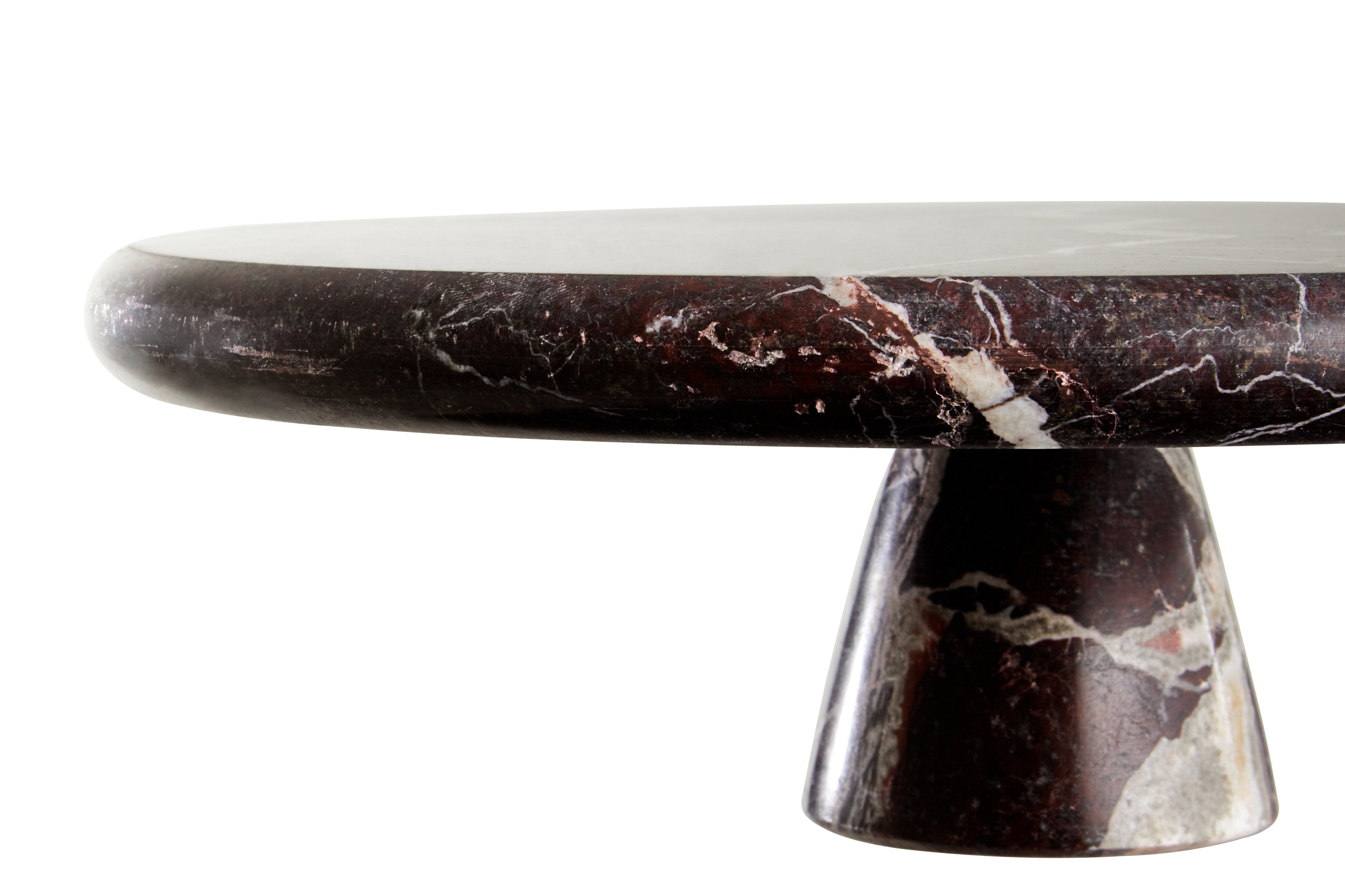 Toluca Red Marble Cake Stand