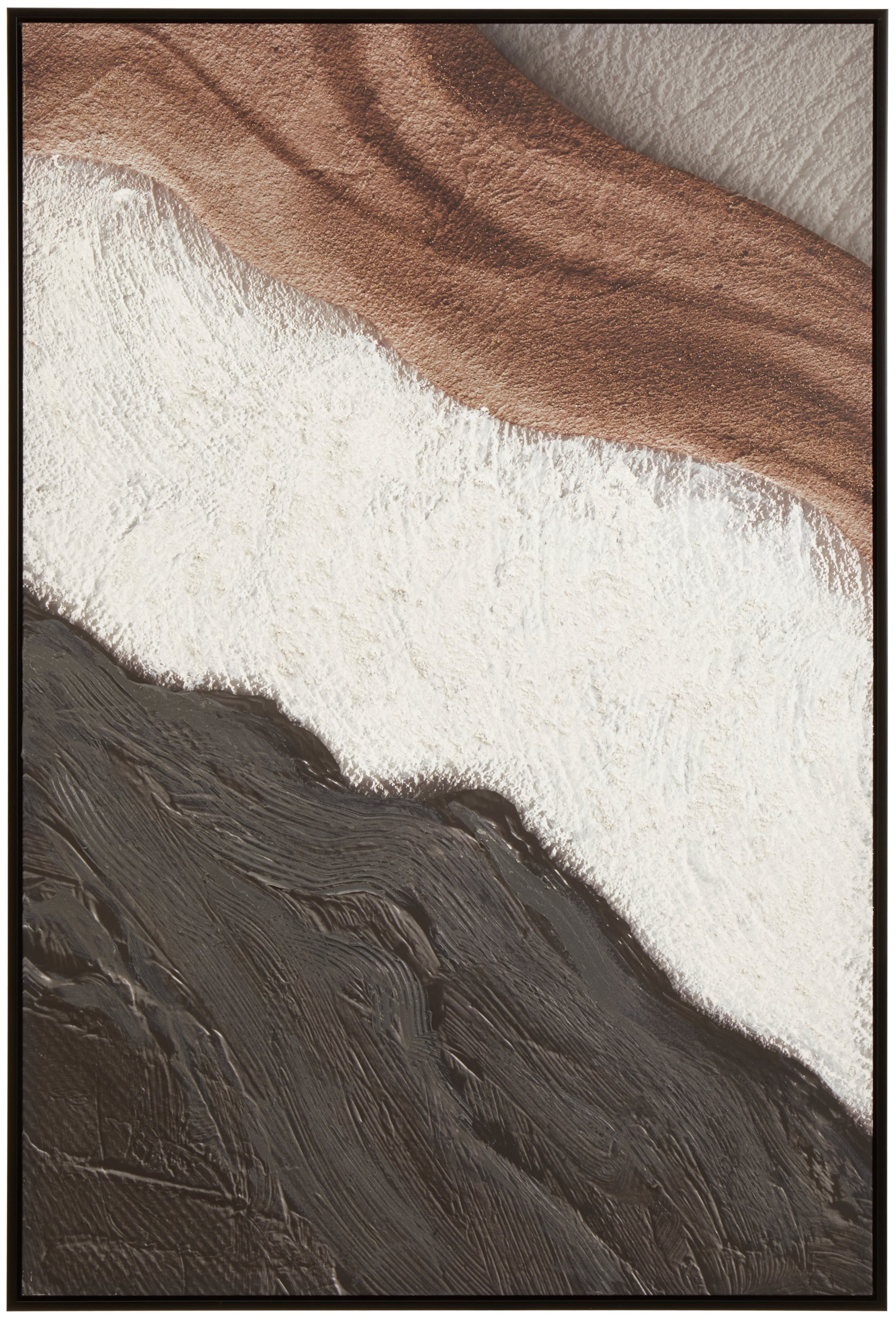 Noah Textured Brown Stripes Wall Art