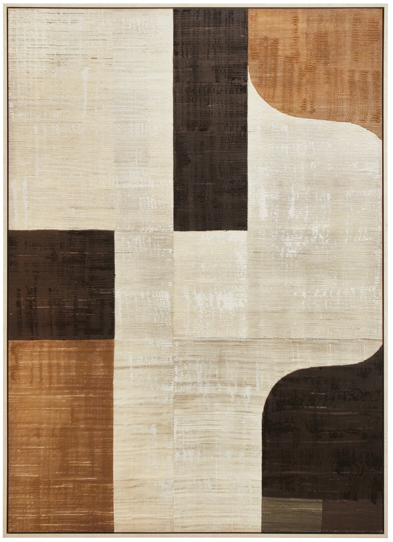Noah Neutral Abstract Textured Canvas Wall Art