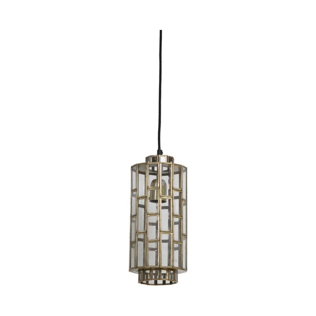 Søstrene Antique Bronze & Glass Pendant Light 15cm
