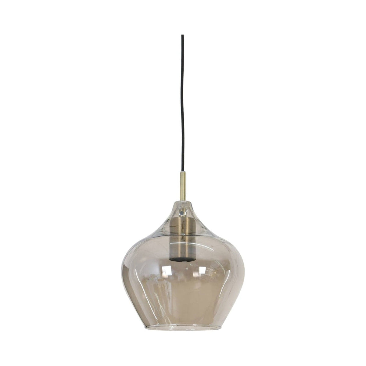 Rakel Antique Bronze & Smoked Glass Pendant Light 20cm
