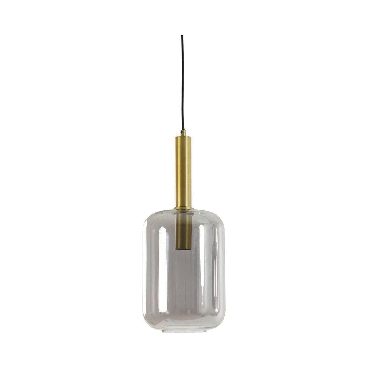 Lekar Antique Bronze & Smoked Glass Pendant Light 22cm