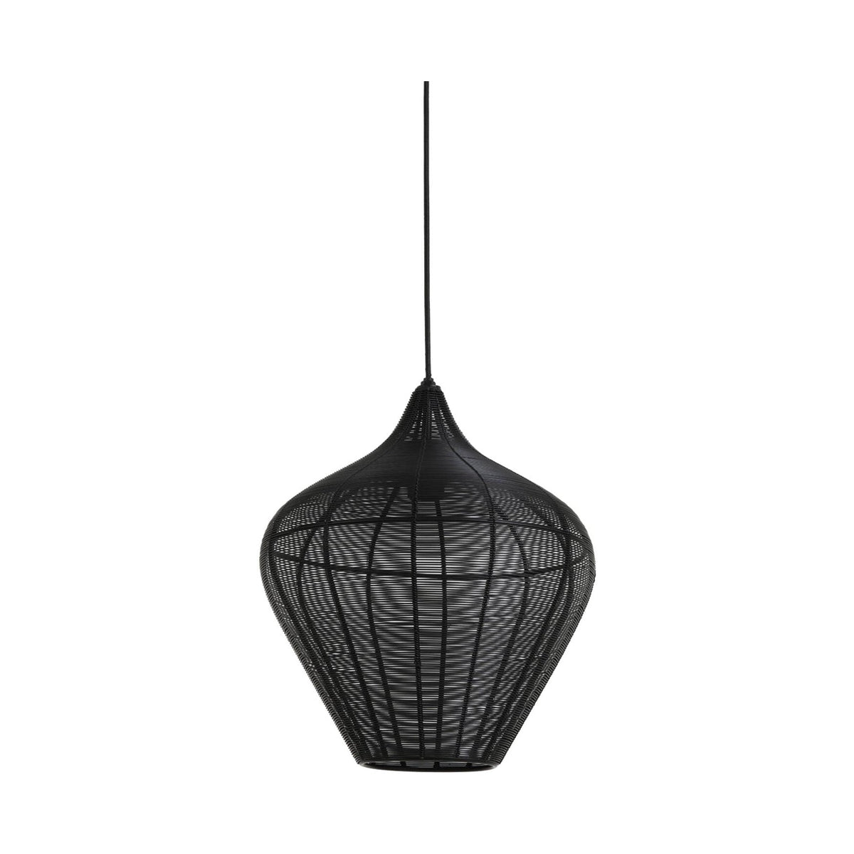 Alvaro Matt Black Metal Pendant Light 36cm