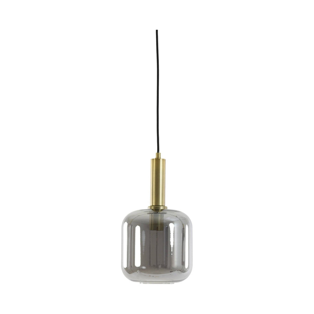 Lekar Antique Bronze & Smoked Glass Pendant Light 16cm