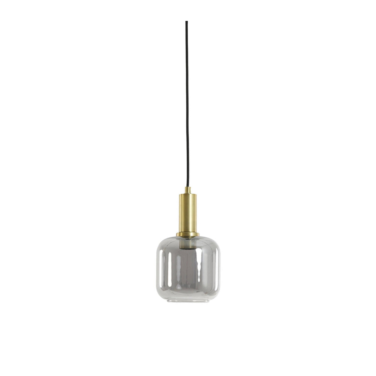 Lekar Antique Bronze & Smoked Glass Pendant Light 21cm