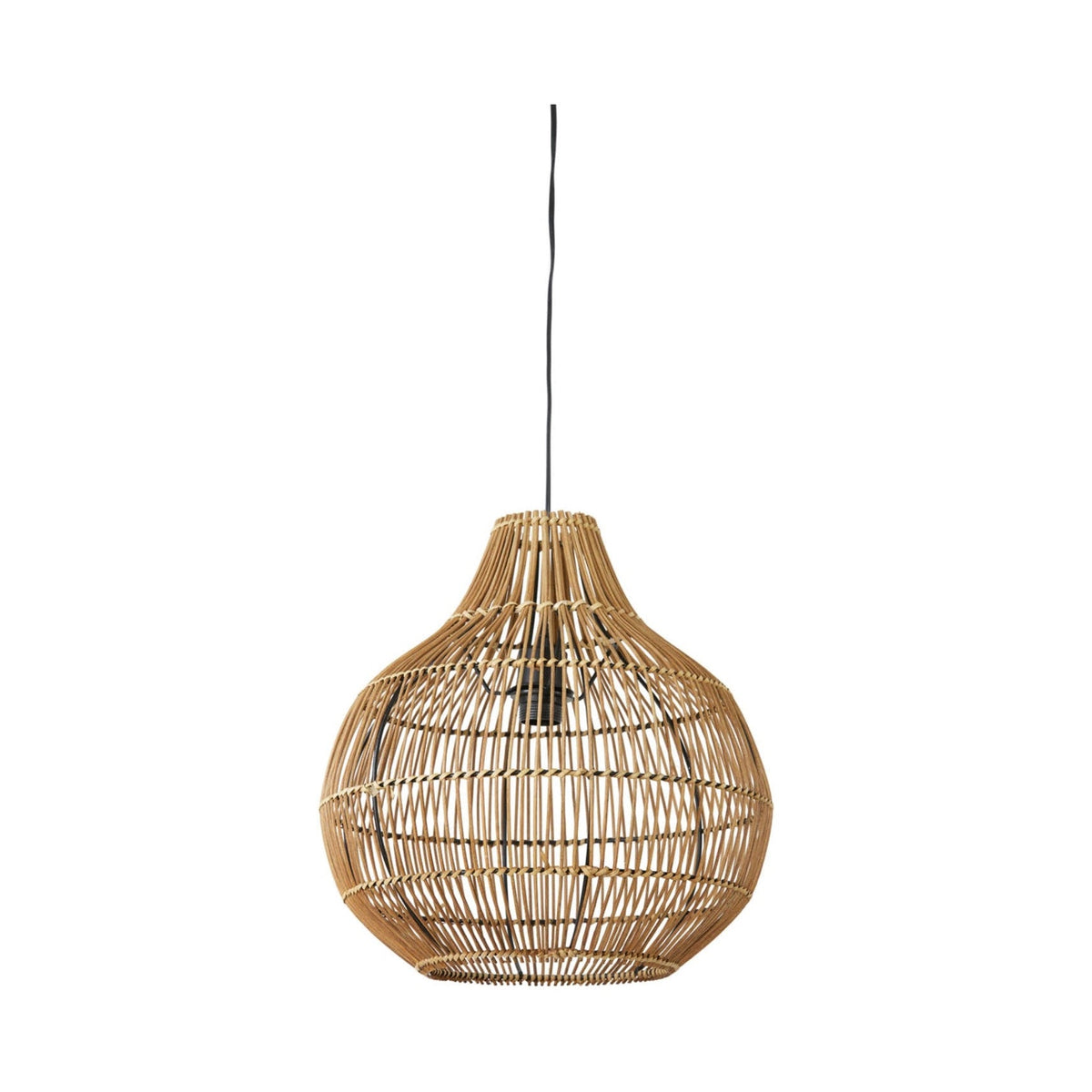 Pacino Dark Brown Rattan Pendant Light 40cm