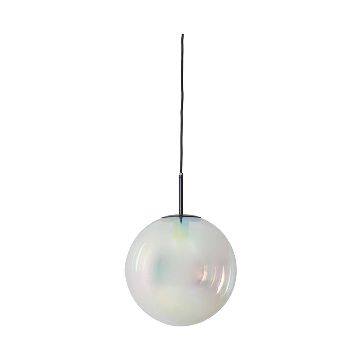 Medina Rainbow Glass & Black Pendant Light 30cm