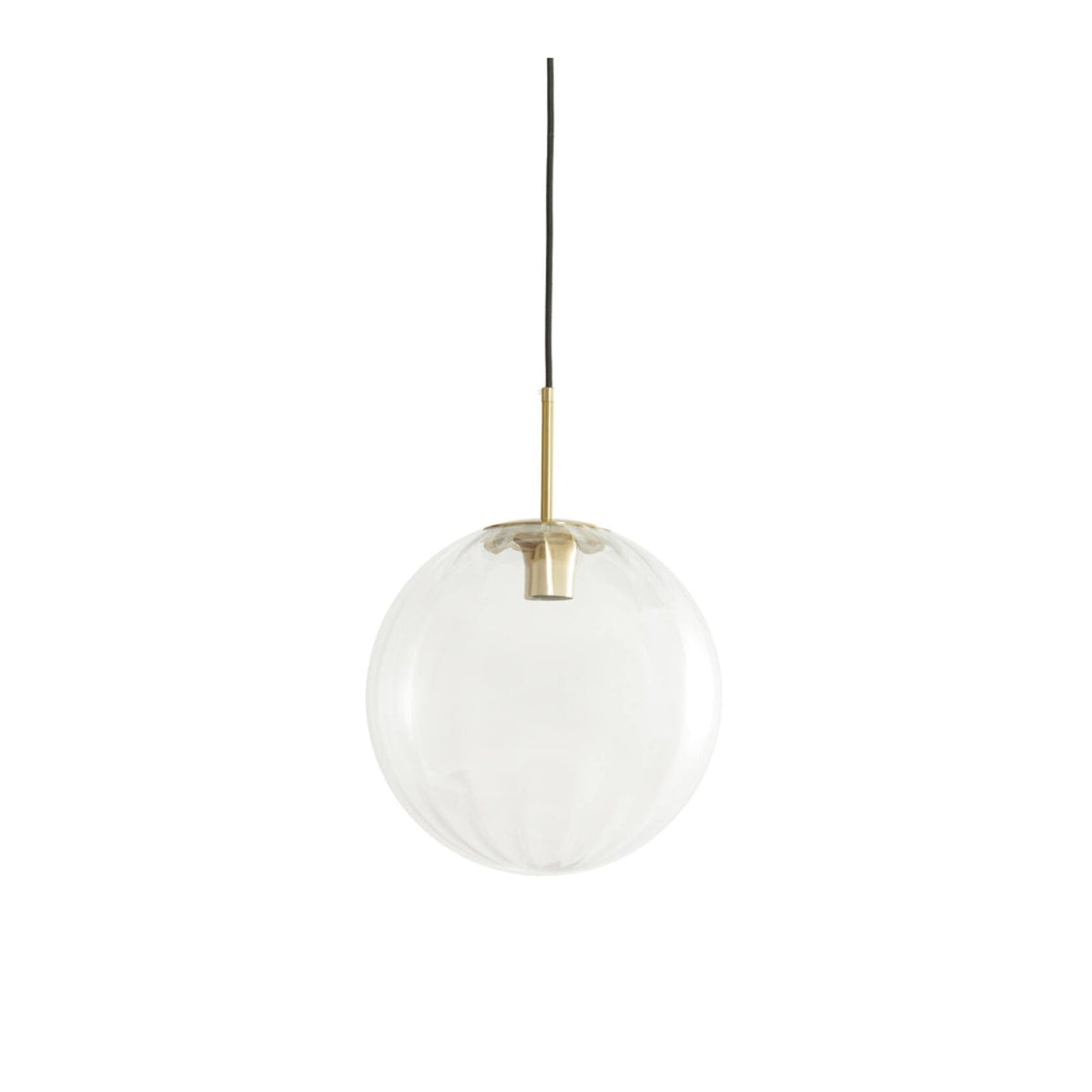 Magdala Clear Glass & Gold Pendant Light 30cm