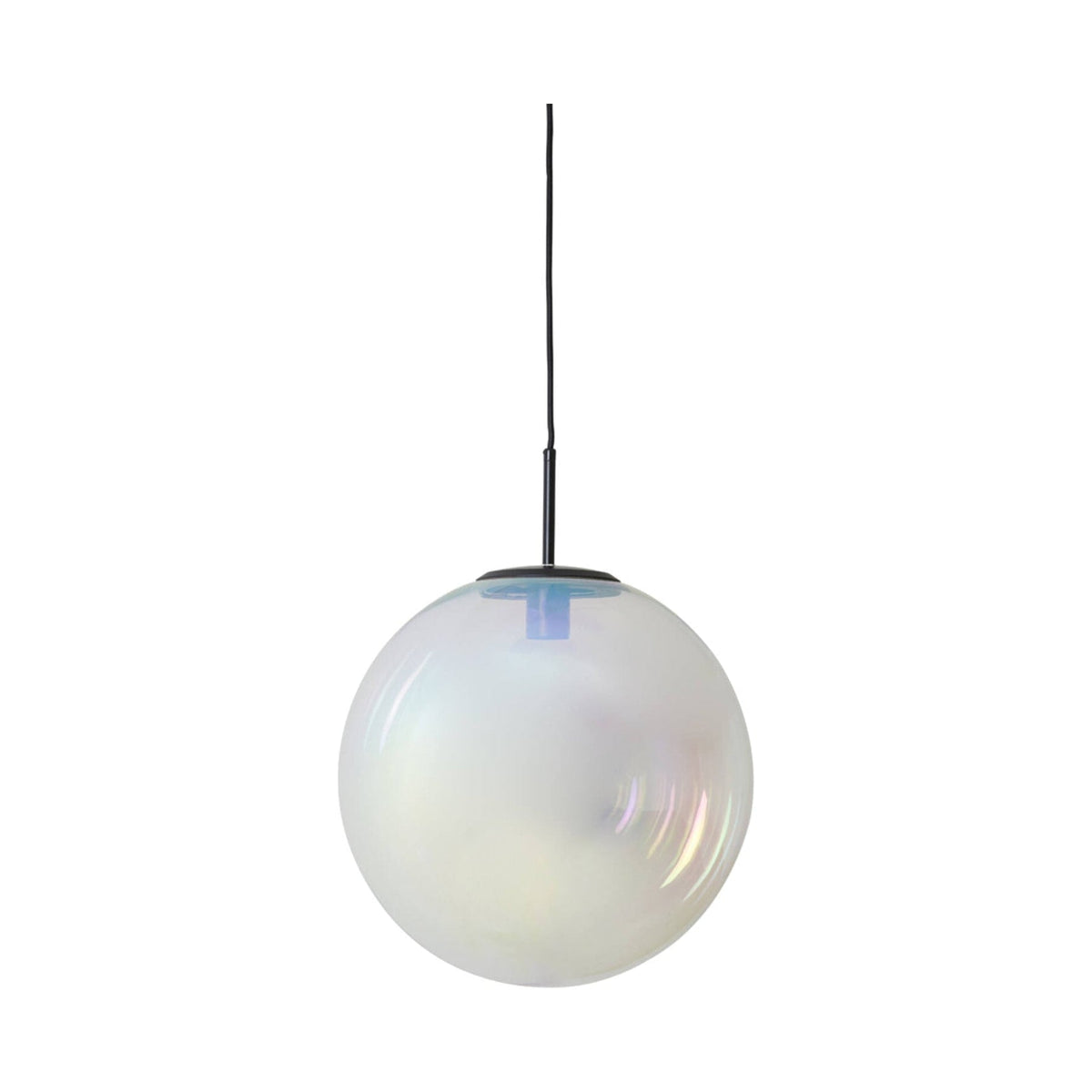 Medina Rainbow Glass & Black Pendant Light 40cm