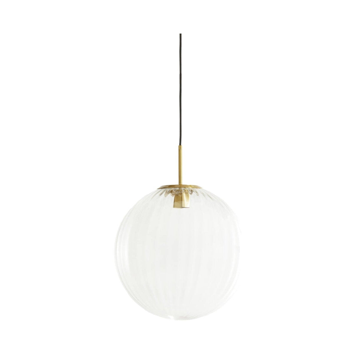 Magdala Clear Glass & Gold Pendant Light 40cm