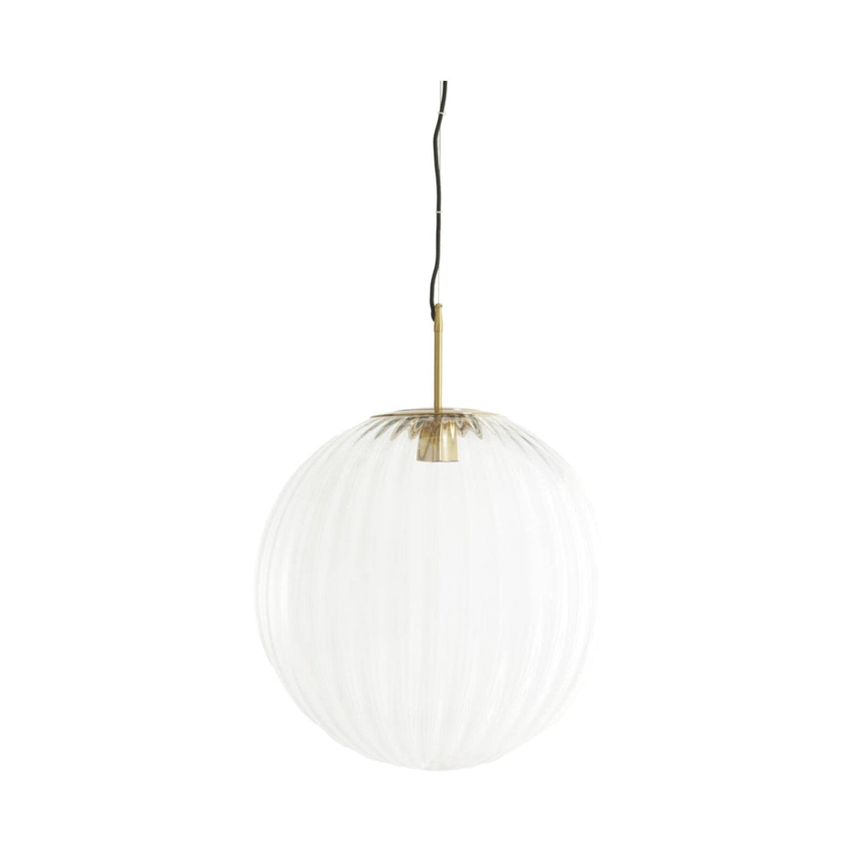 Magdala Clear Glass & Gold Pendant Light 48cm