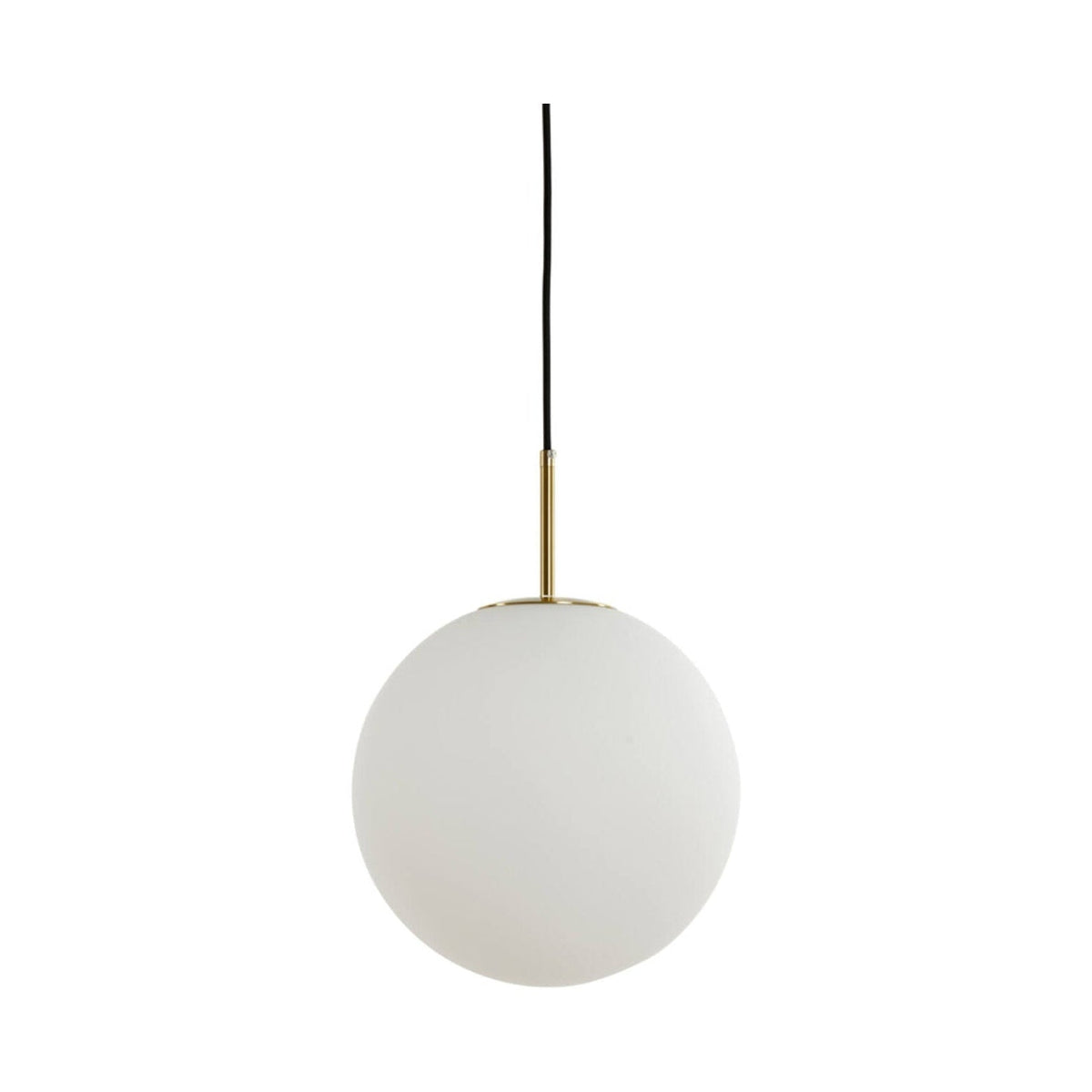 Medina Antique Bronze & Matt White Glass Pendant Light 30cm