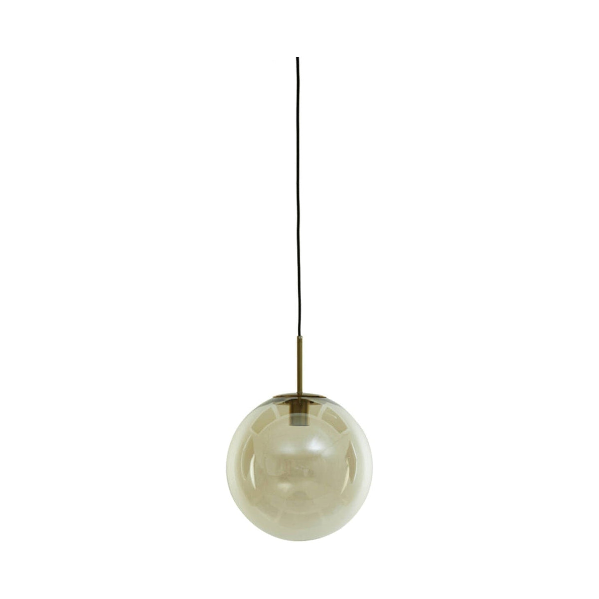 Medina Amber Glass & Gold Pendant Light 30cm