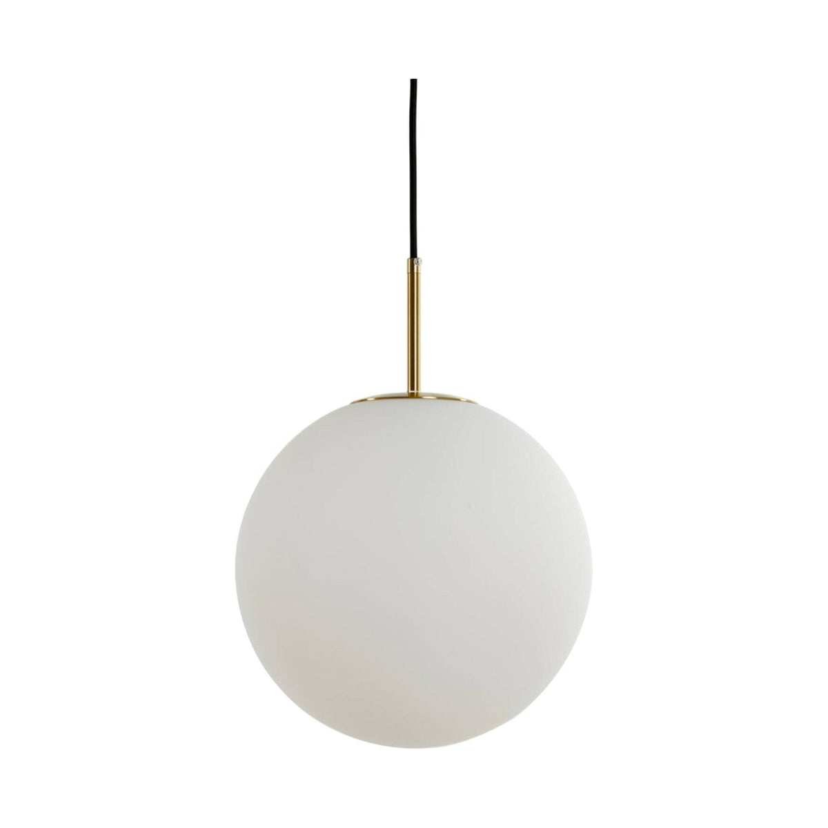 Medina Antique Bronze & Matt White Glass Pendant Light 40cm