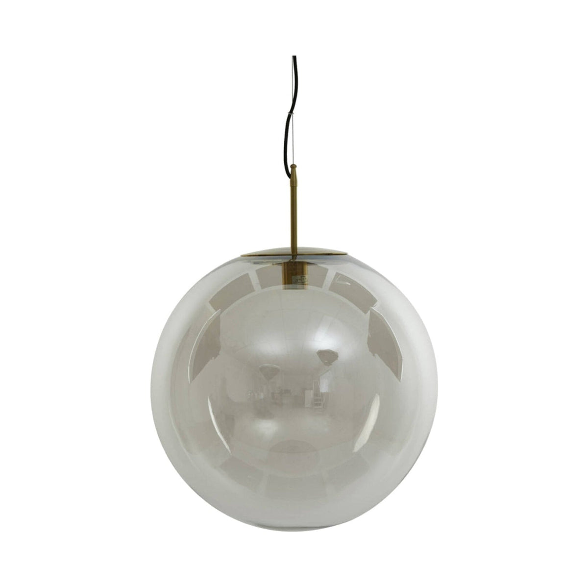 Medina Antique Bronze & Clear Glass Pendant Light 48cm