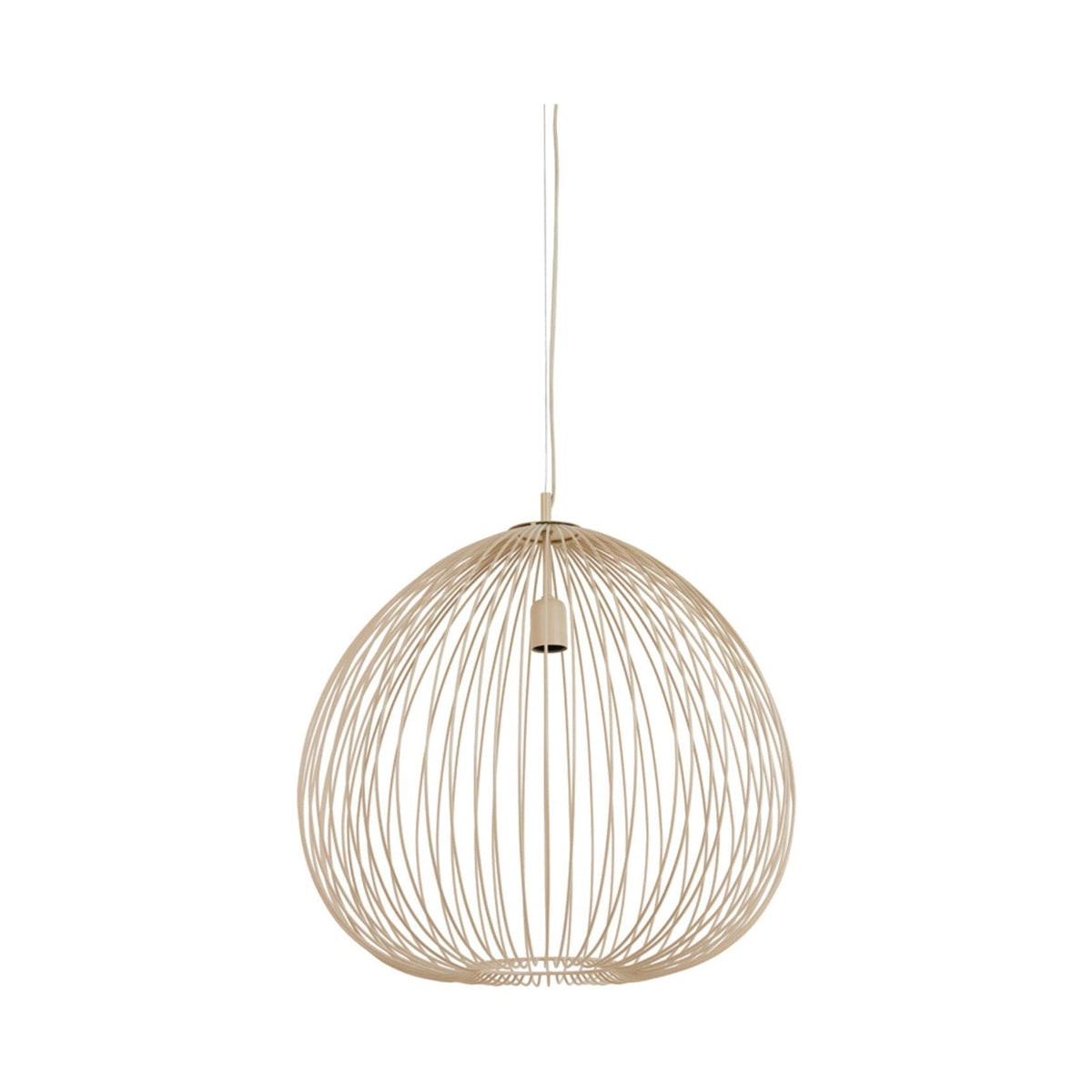 Rilana Matt Beige Metal Pendant Light 56cm