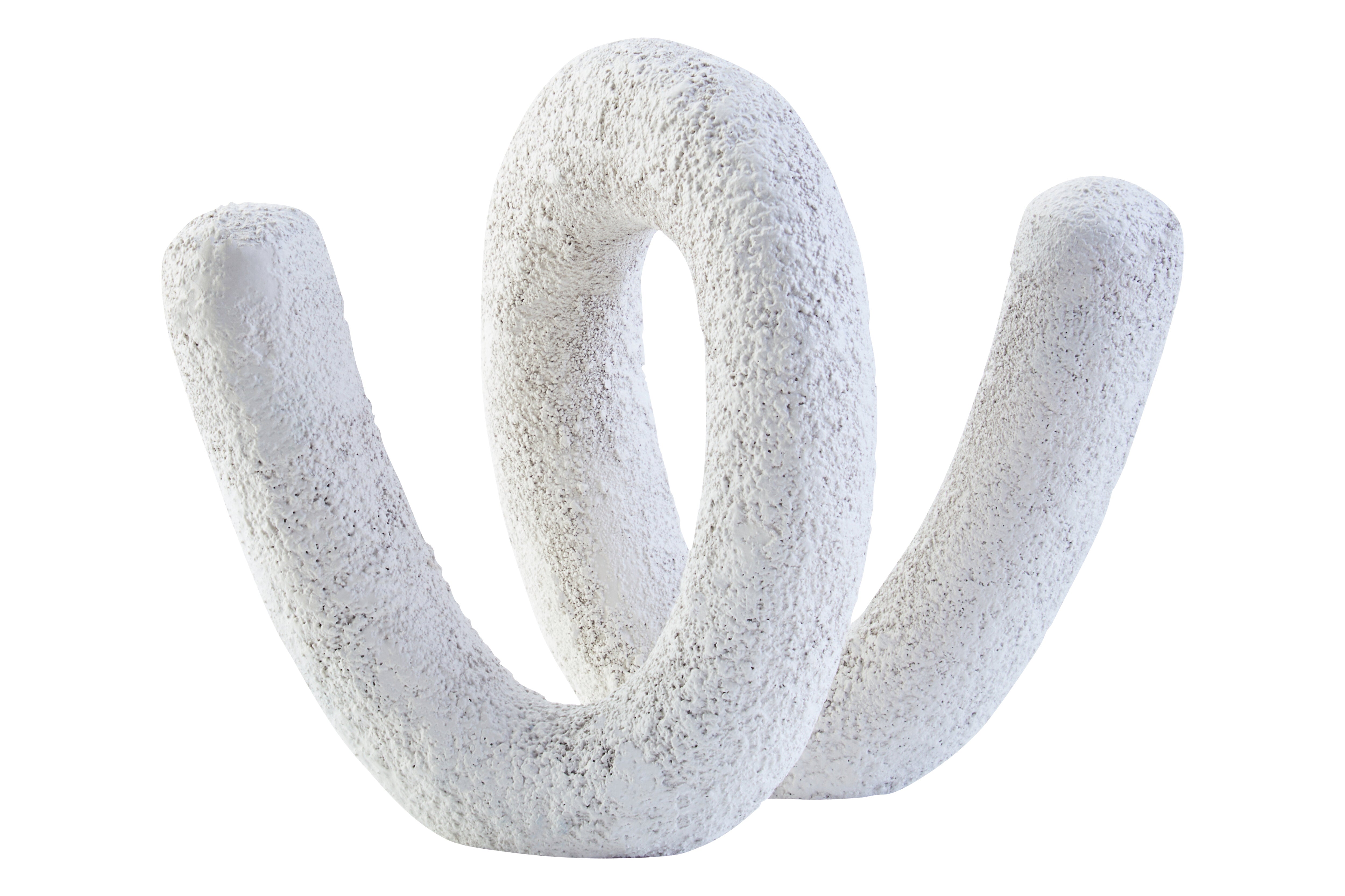 Avila Textured White Loop Sculpture
