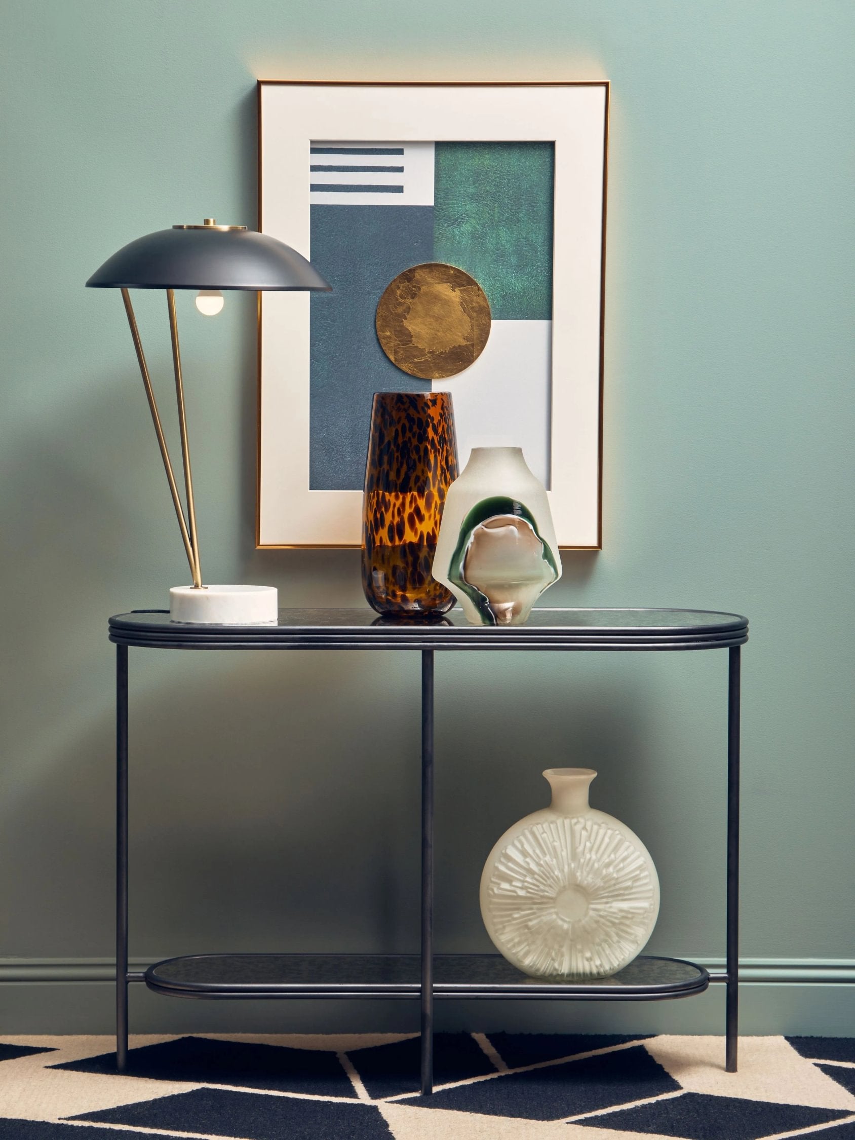 Mosaic Large Tortoiseshell Effect Glass Vase
