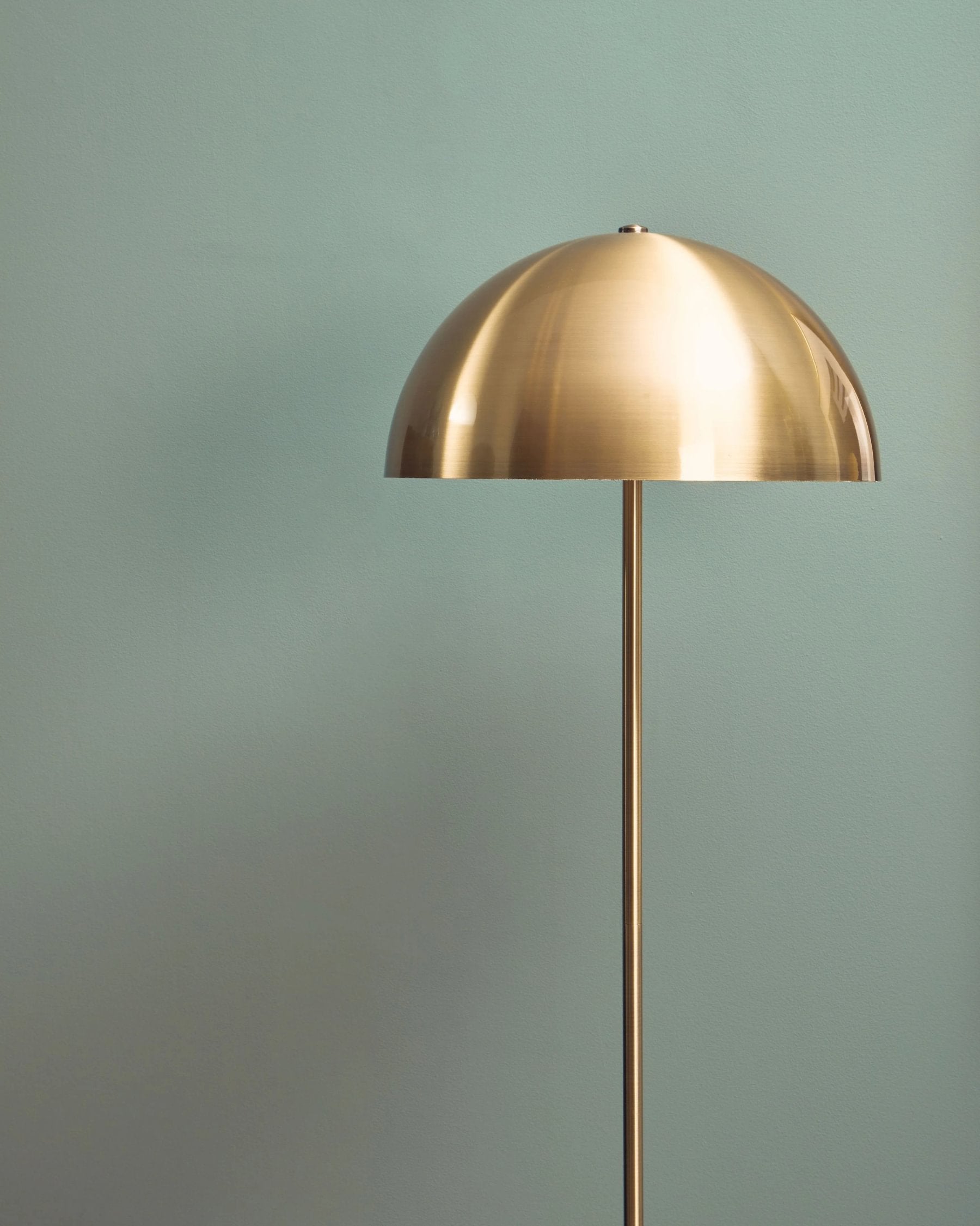 Langford Brushed Brass Finish & Black Marble Floor Lamp