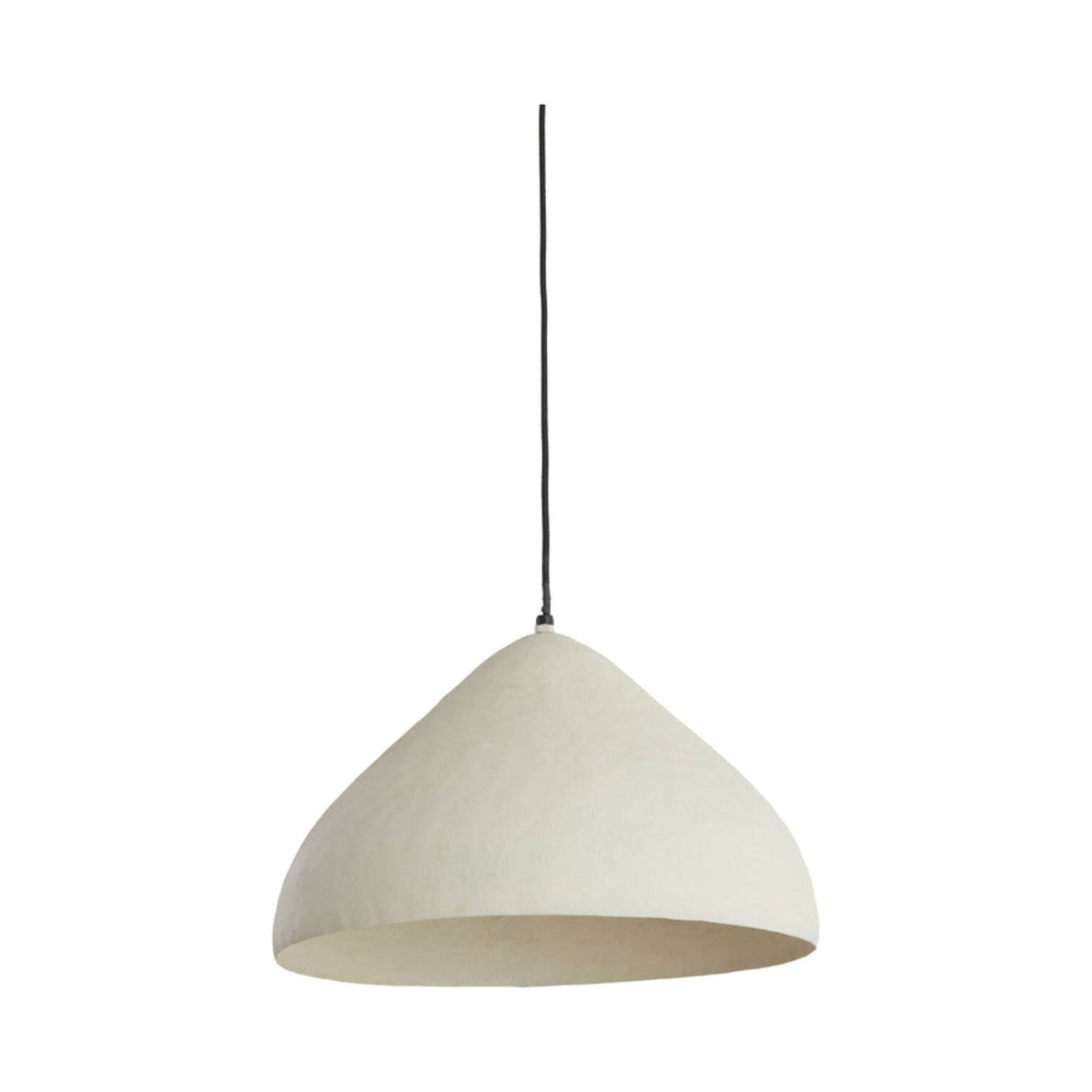 Elimo Matt Cream Metal Pendant Light 40cm