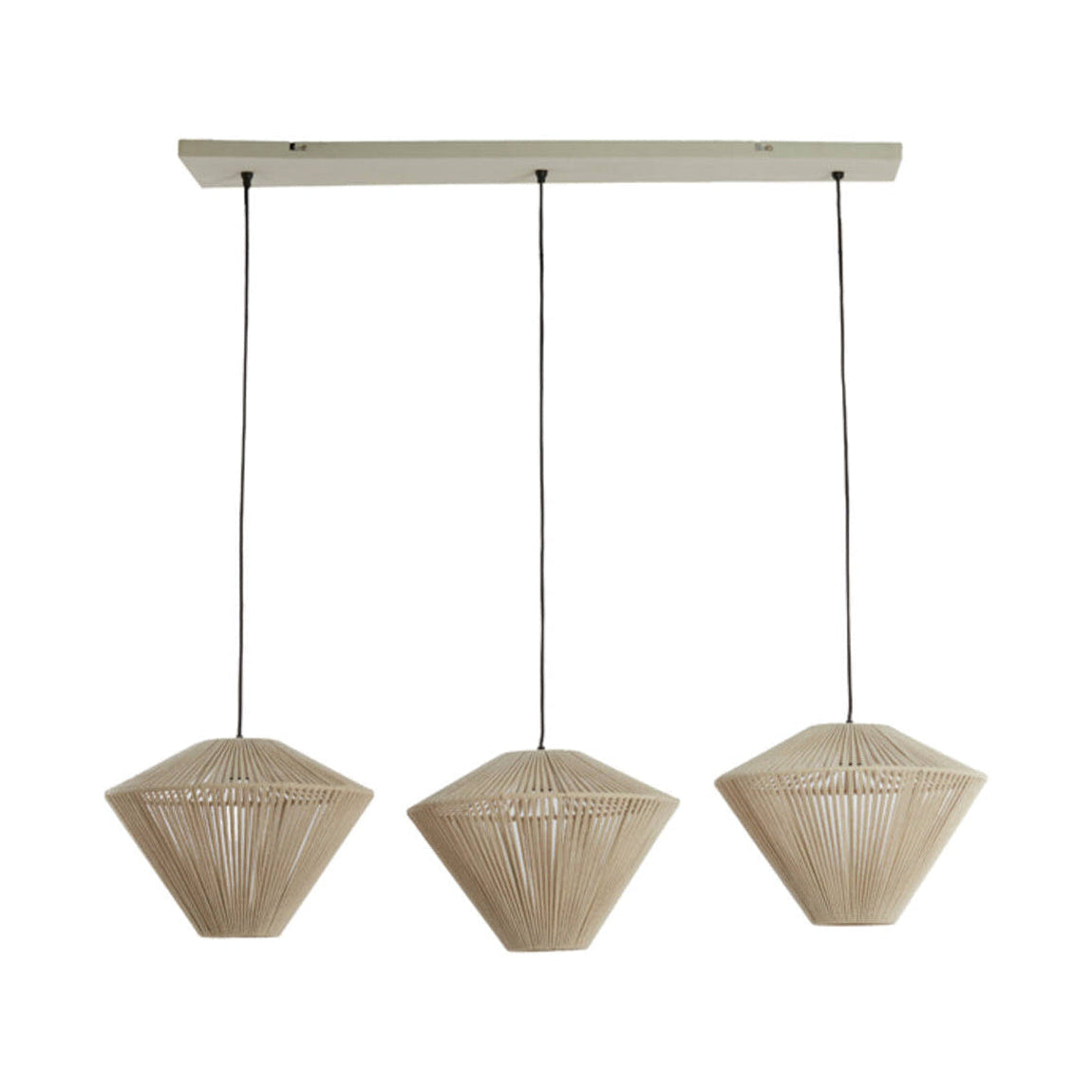 Felida Cream Metal 3 Light Pendant Light