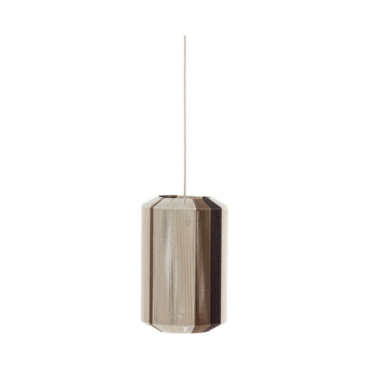 Kozana Cream & Dark Brown Pendant Light 30cm